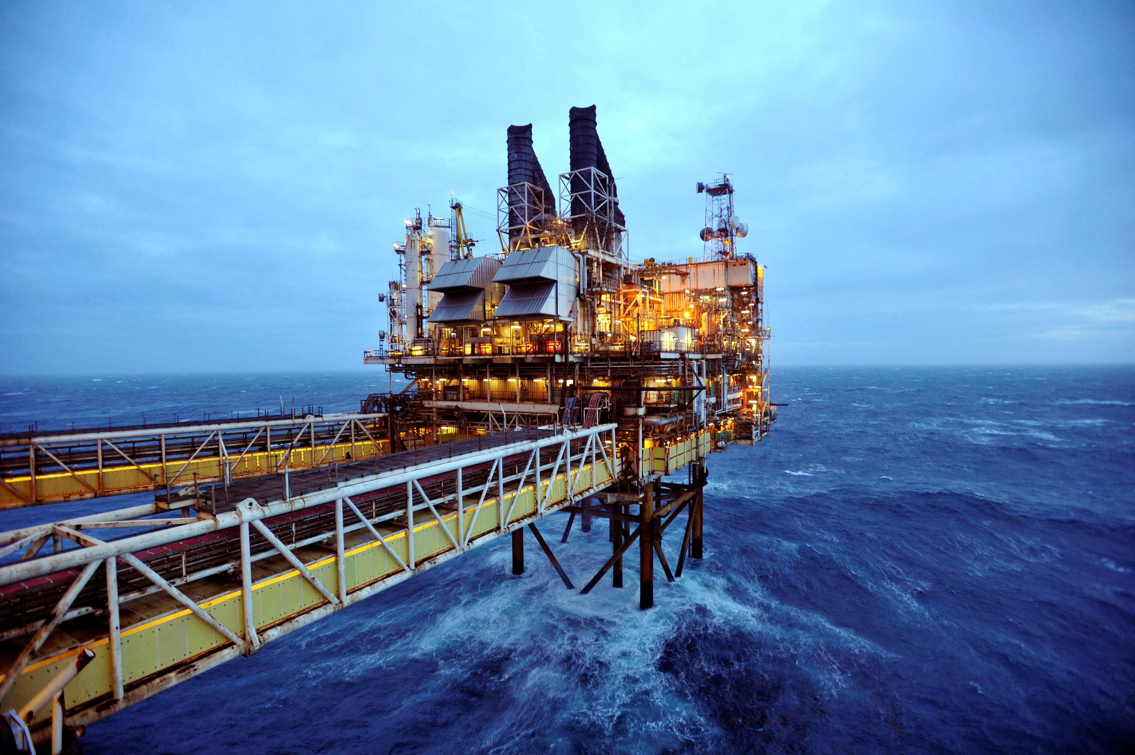 Plataforma petrolera de BP en el Mar del Norte.