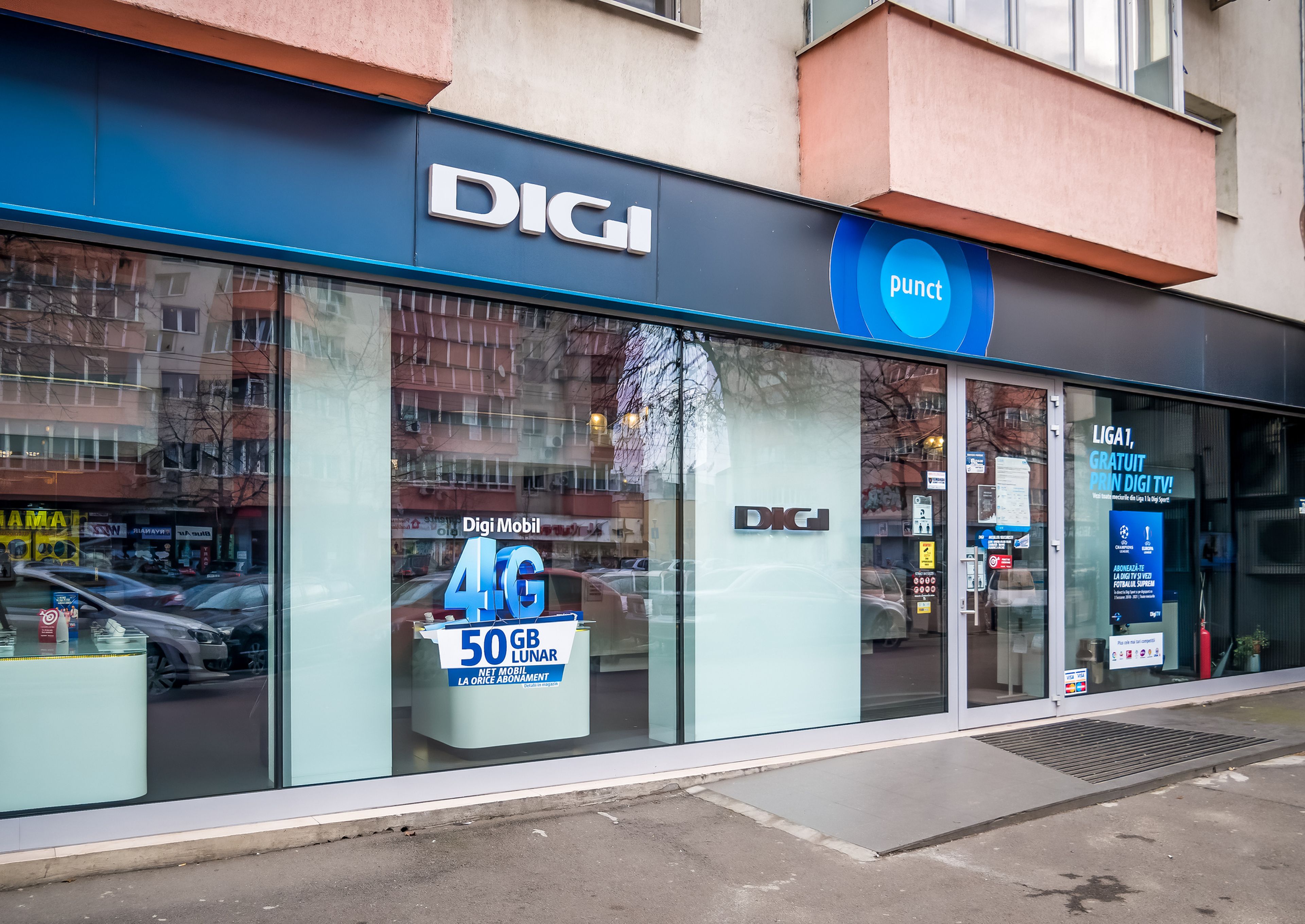 Punto de venta de la compañía de telecomunicaciones Digi
