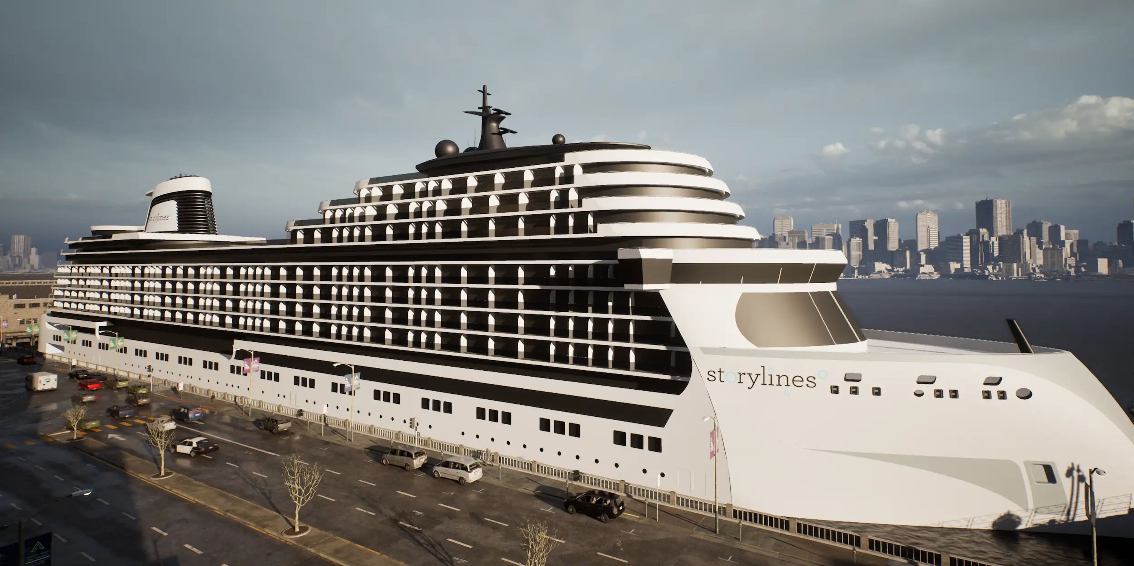 A rendering of Storylines' MV Narrative cruise ship.