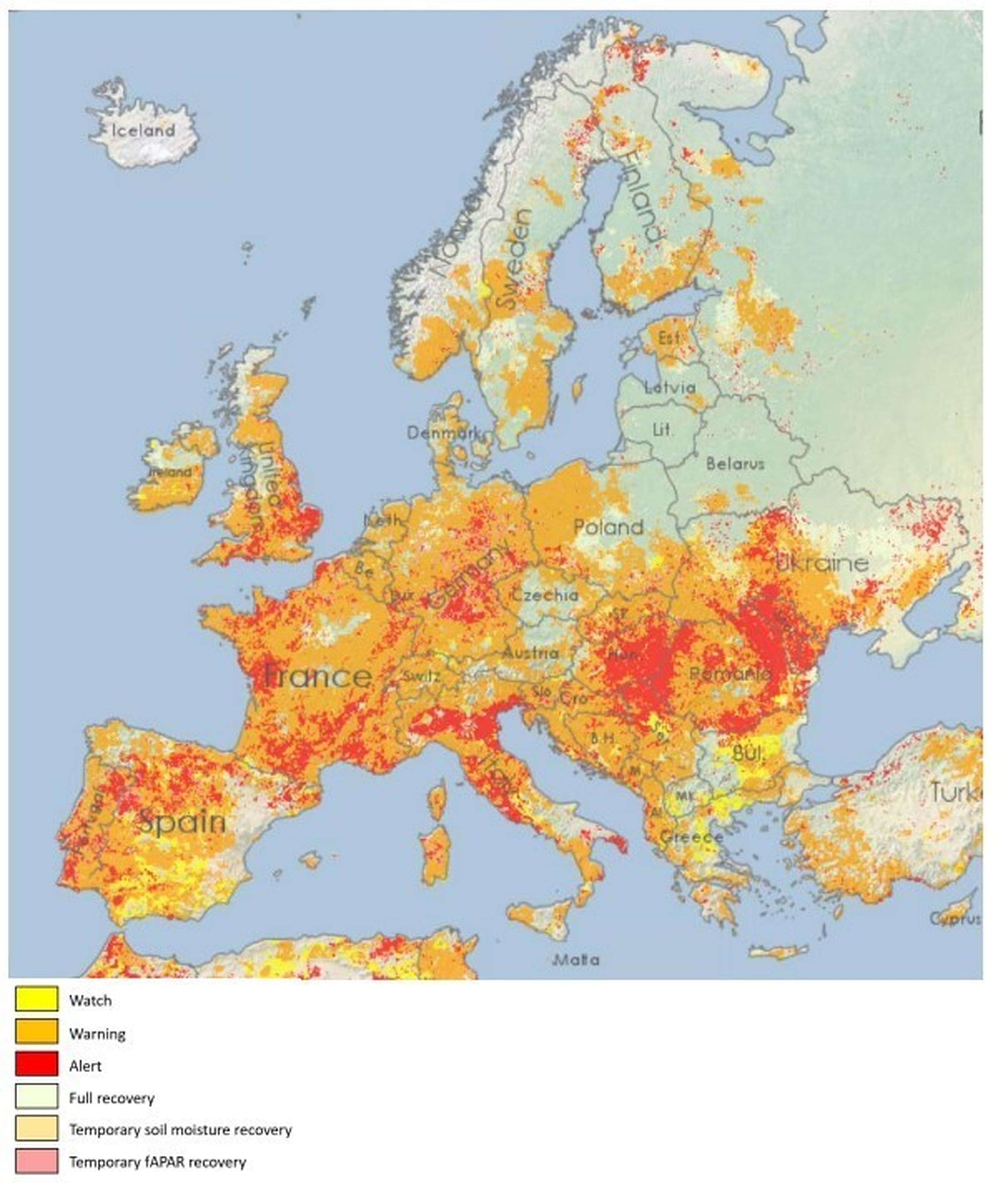 La alerta de sequía se cierne sobre Europa.