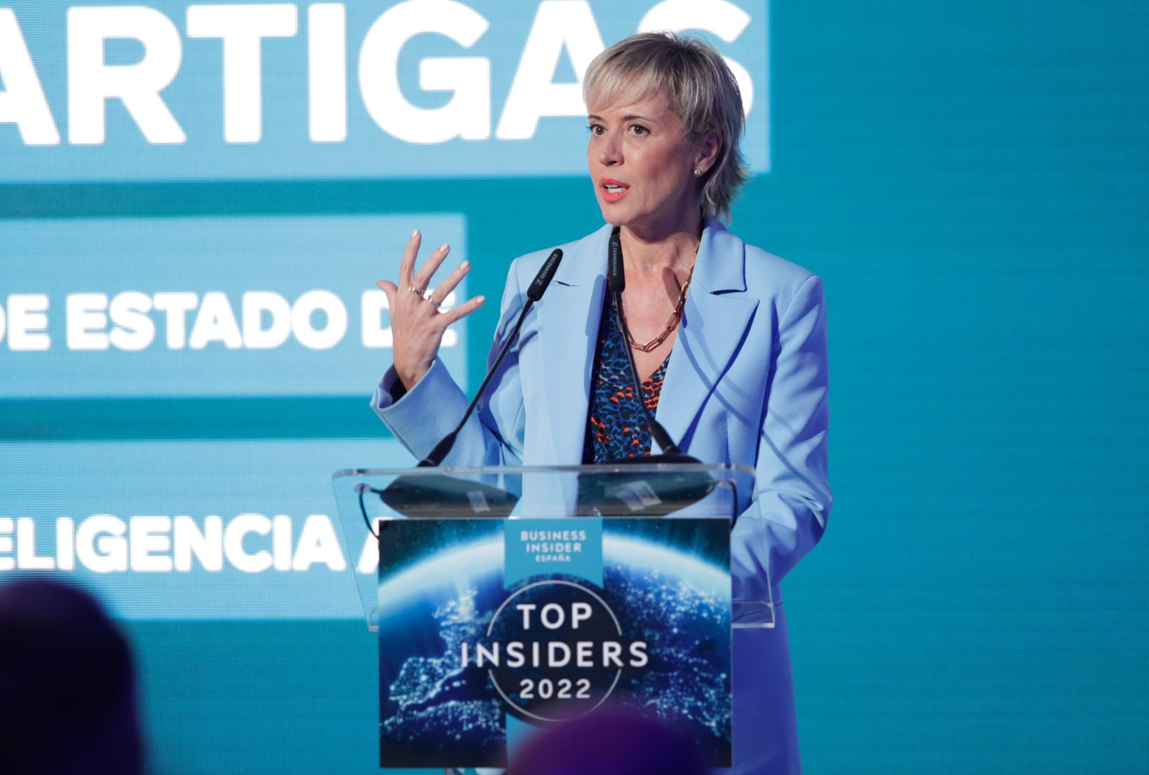 Carme Artigas, secretaria de Estado de Digitalización, en los premios Top Insiders.