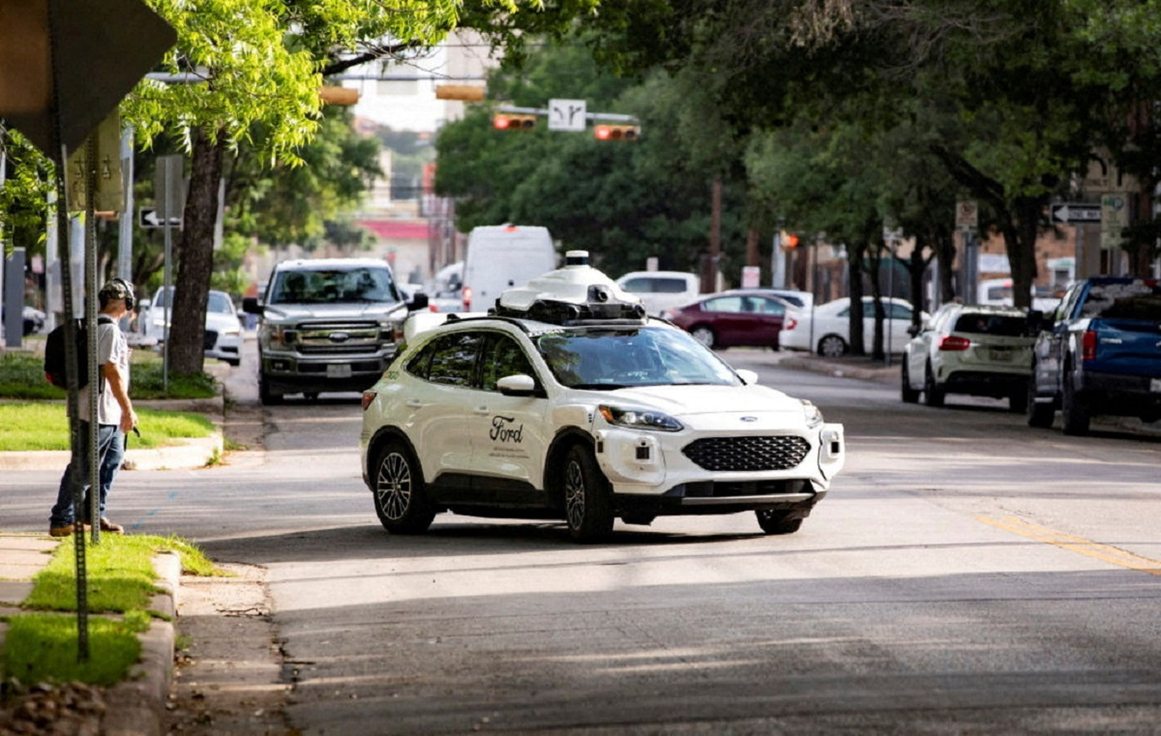 Un coche sin conductor operado por Argo AI en Austin, Texas.