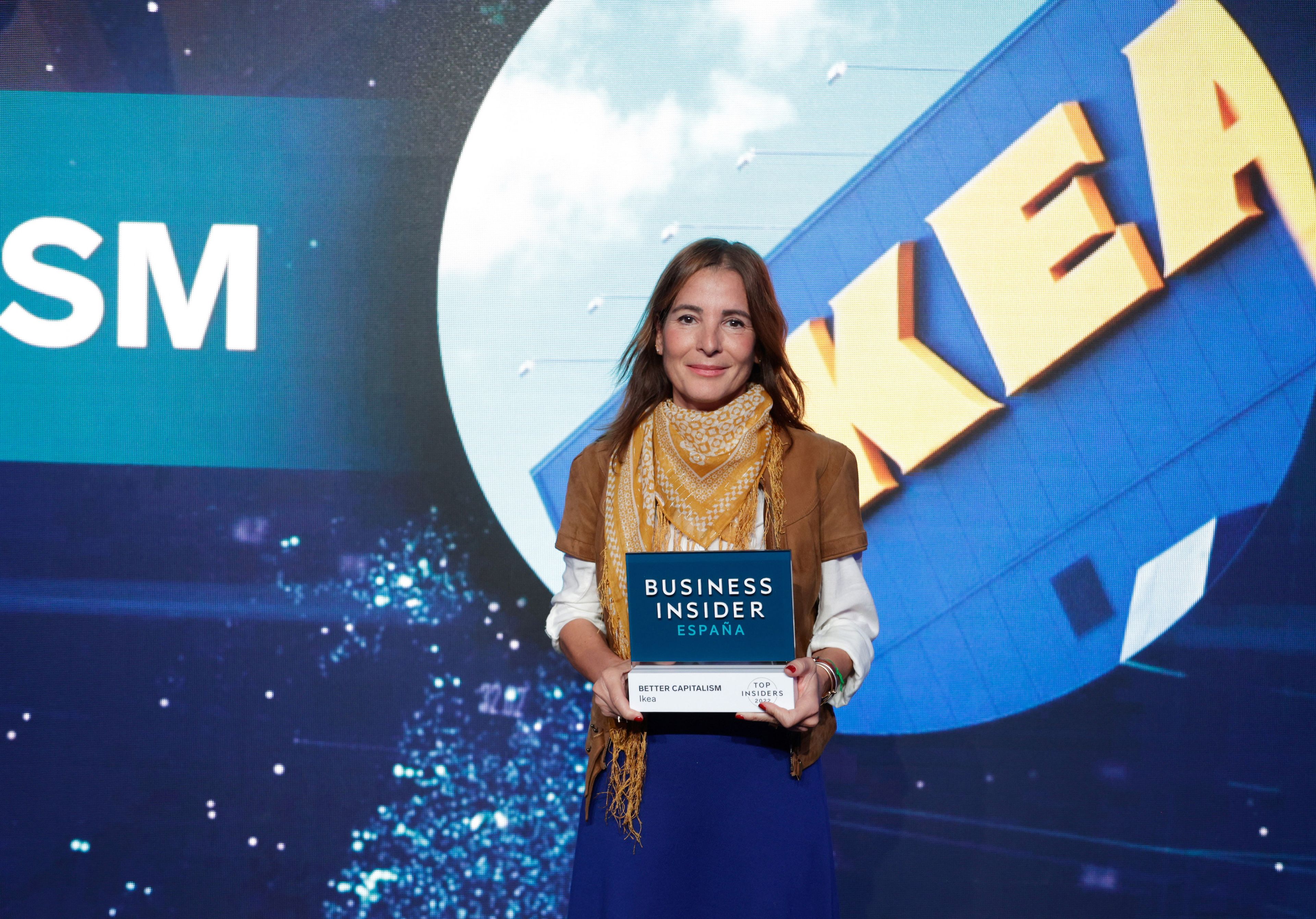 Laura Ruiz de Galarreta, dircom de Ikea, en los premios Top Insiders.
