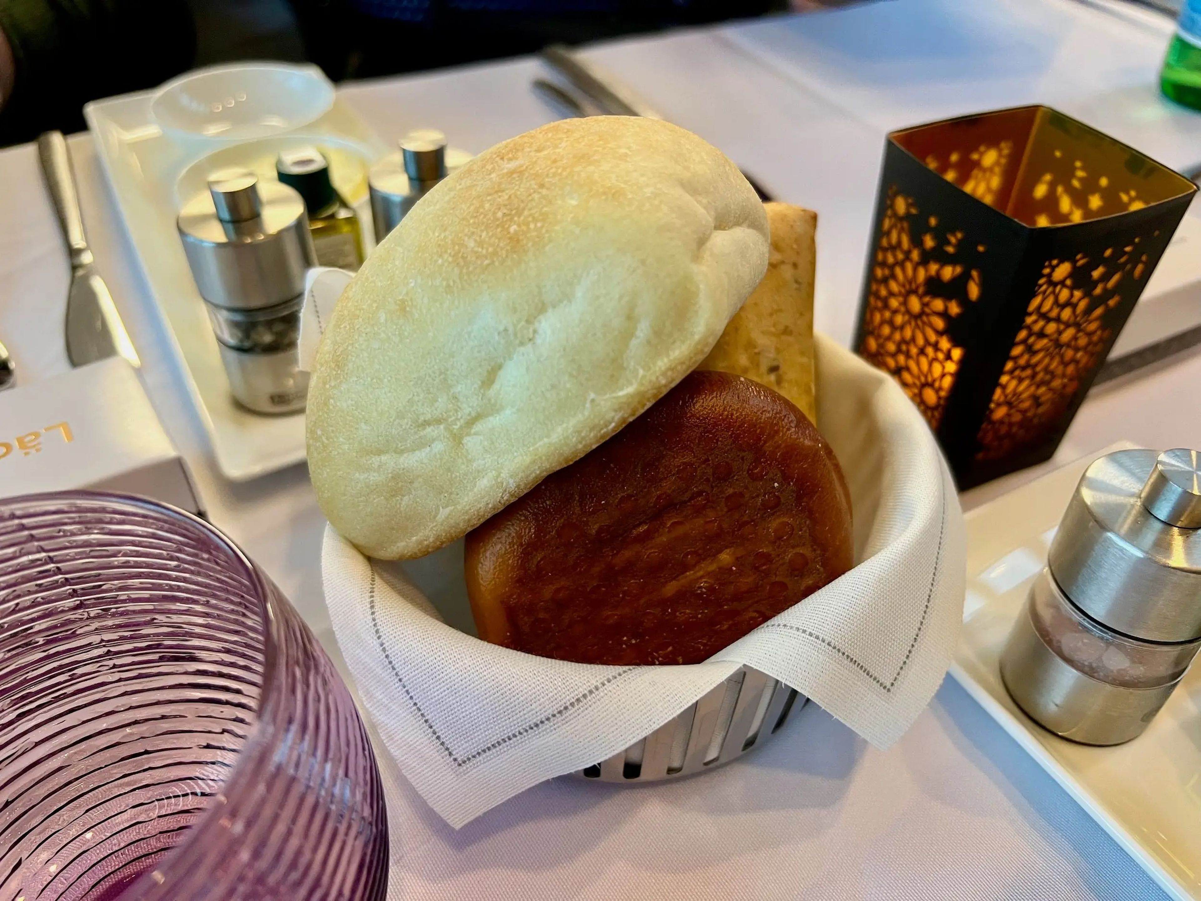 Qatar Airways' meal tasting.