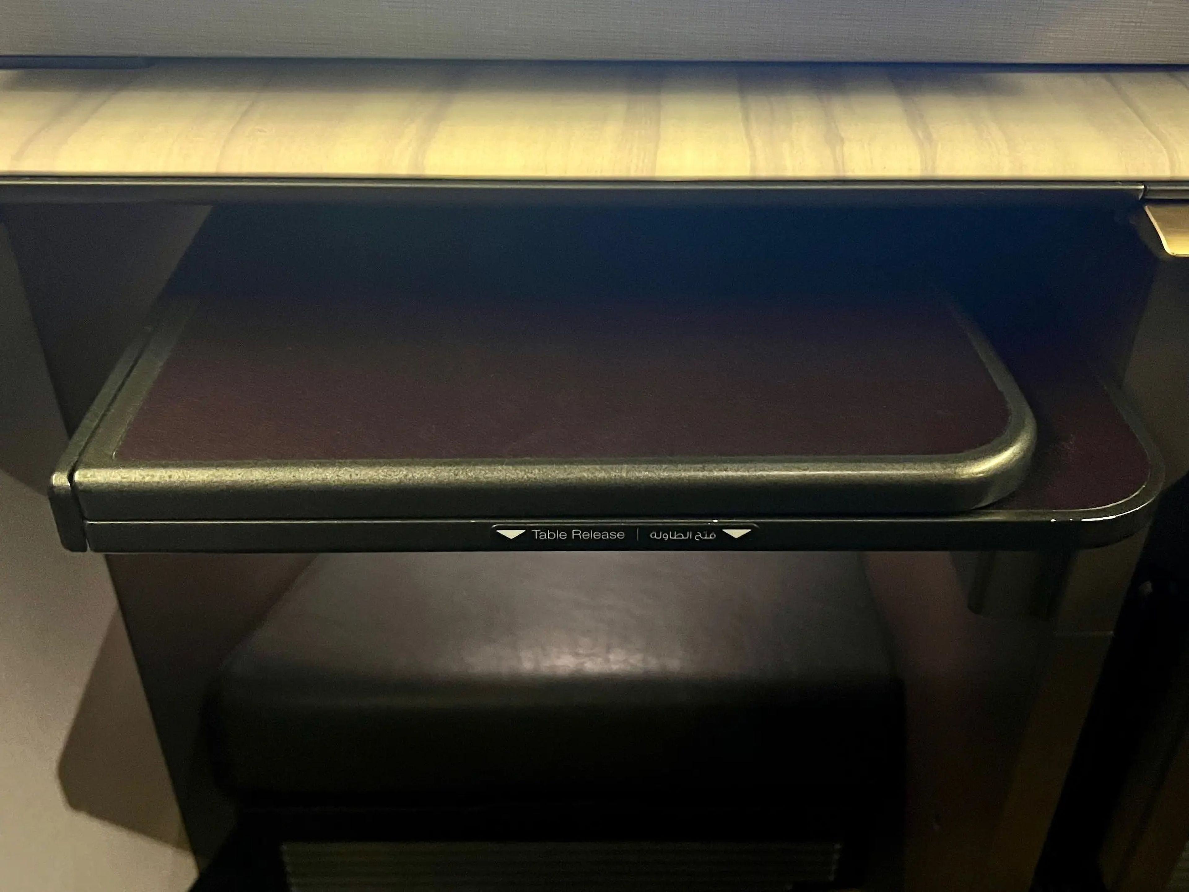 QSuite tray table.