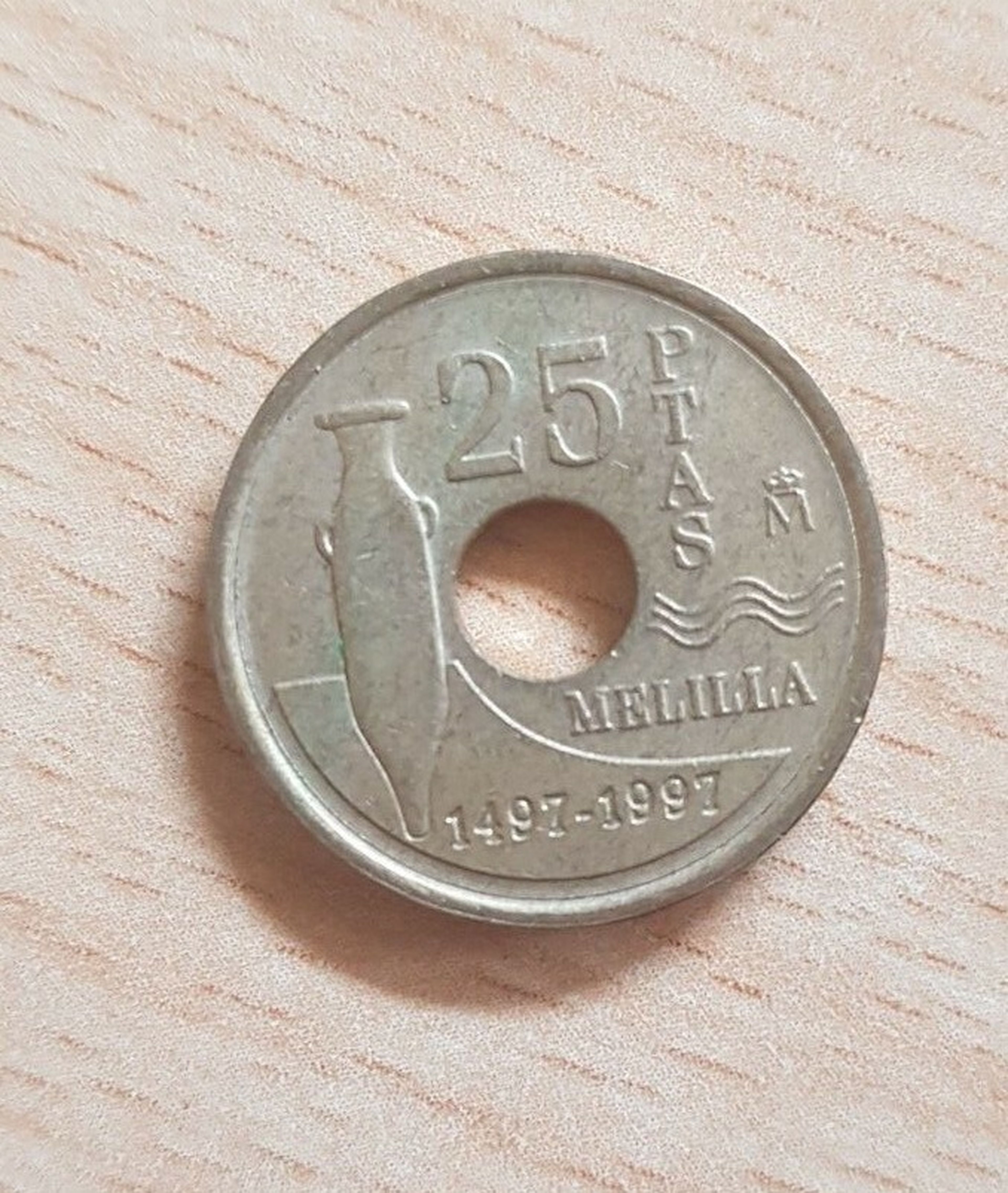 25 pesetas de 1997