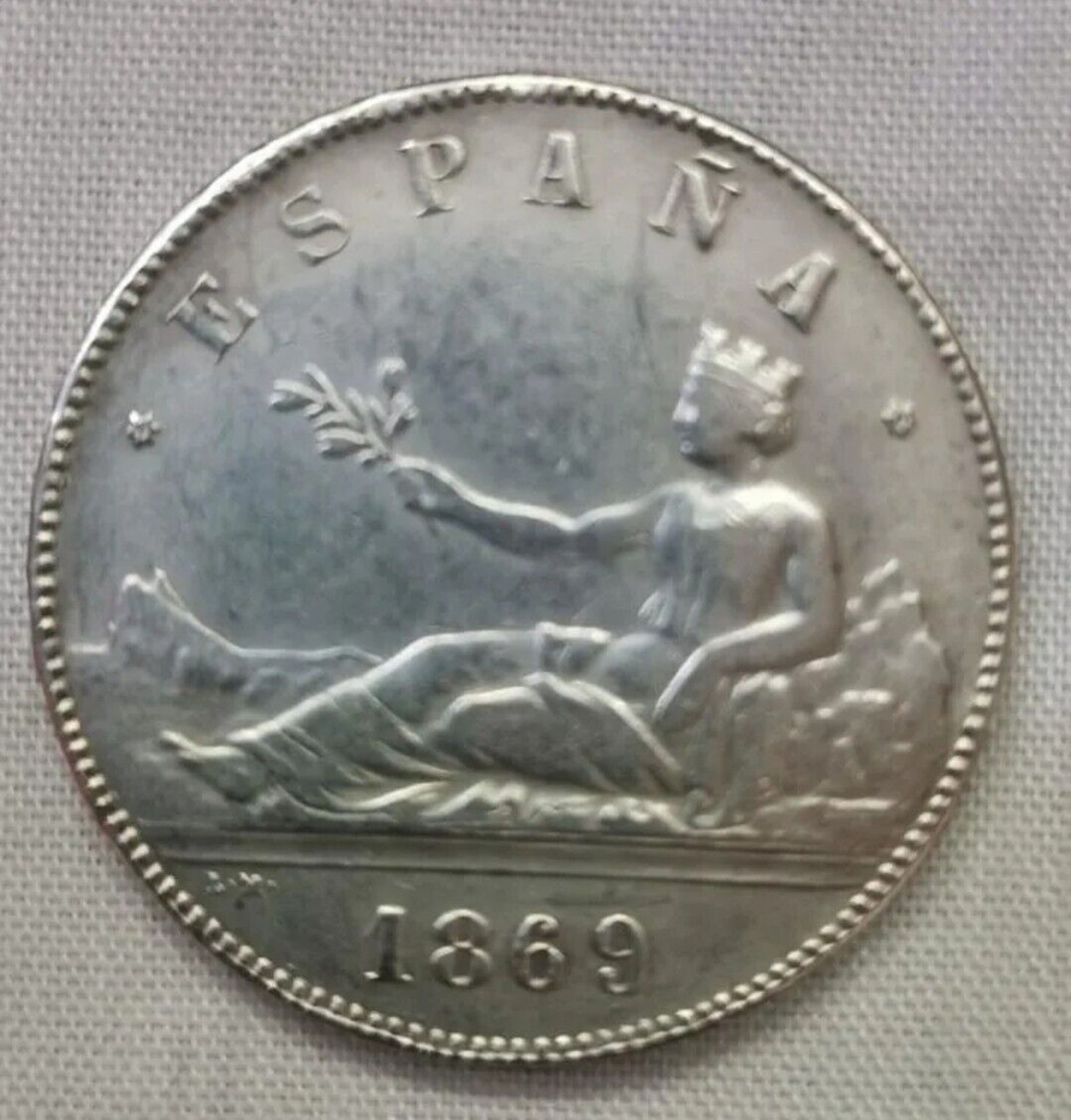 5 pesetas de 1869
