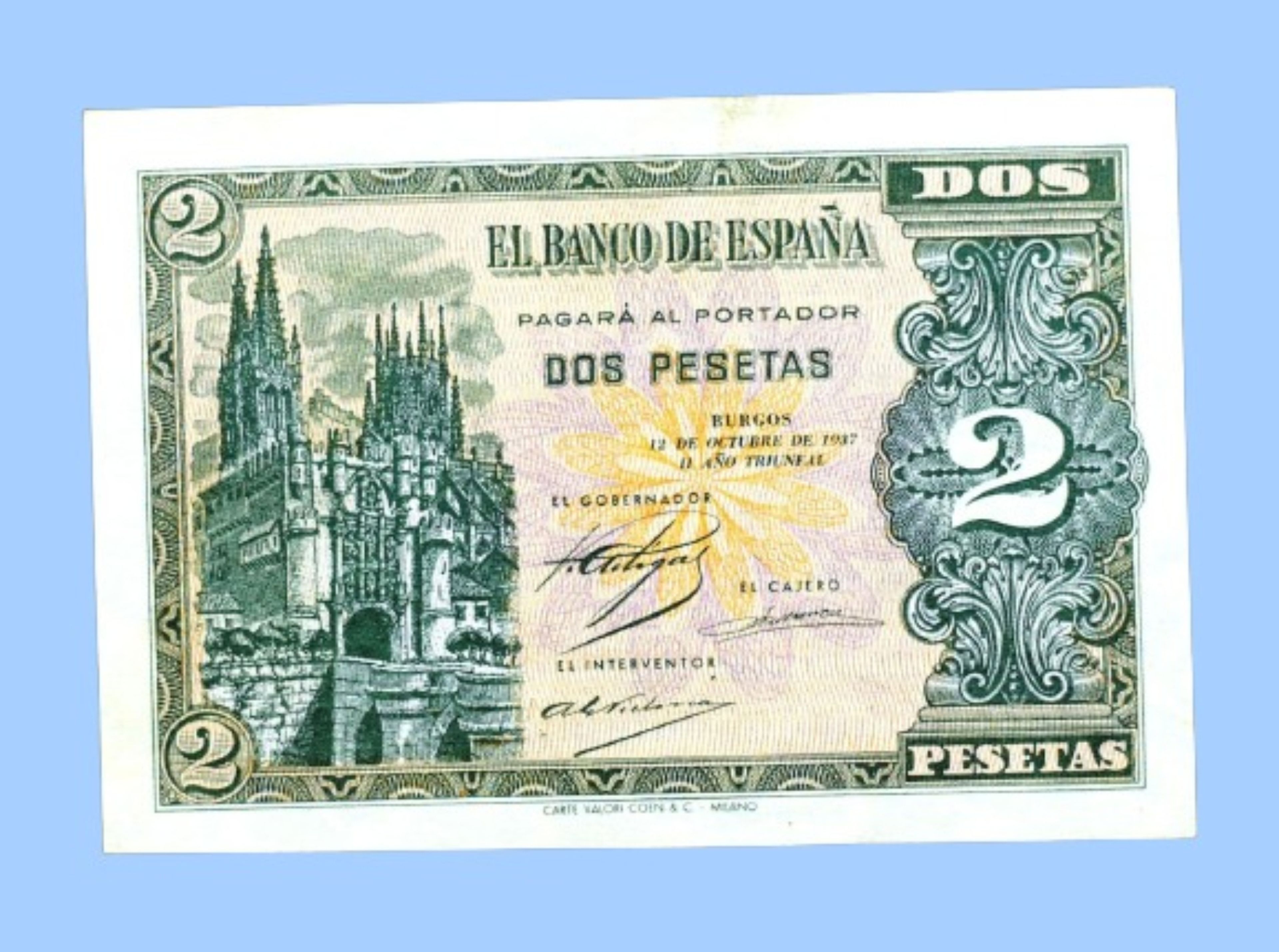 Billete de 2 pesetas