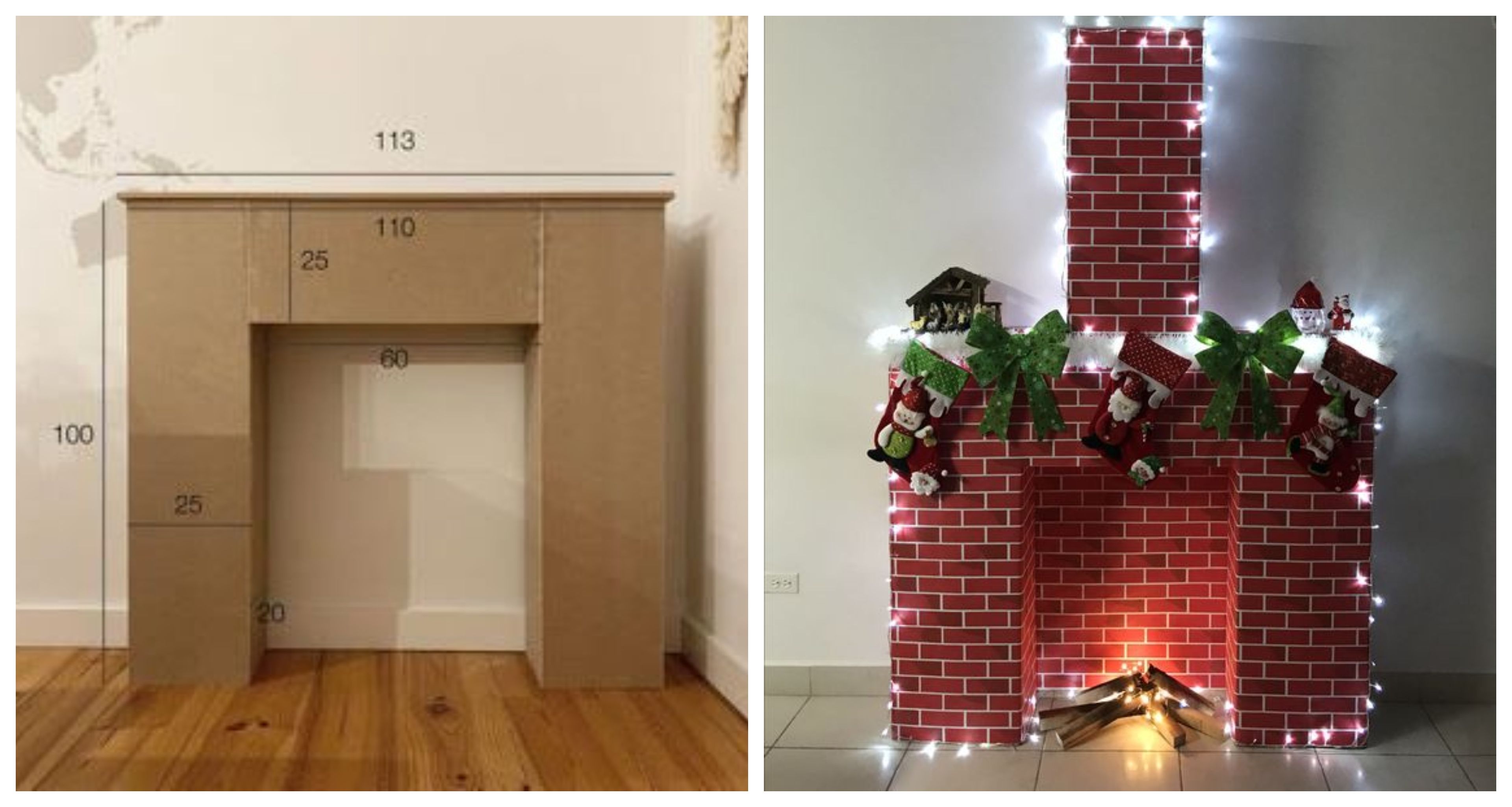 compacto Contribuir Ladrillo Cómo hacer una chimenea con cartón paso a paso como decoración navideña |  Business Insider España