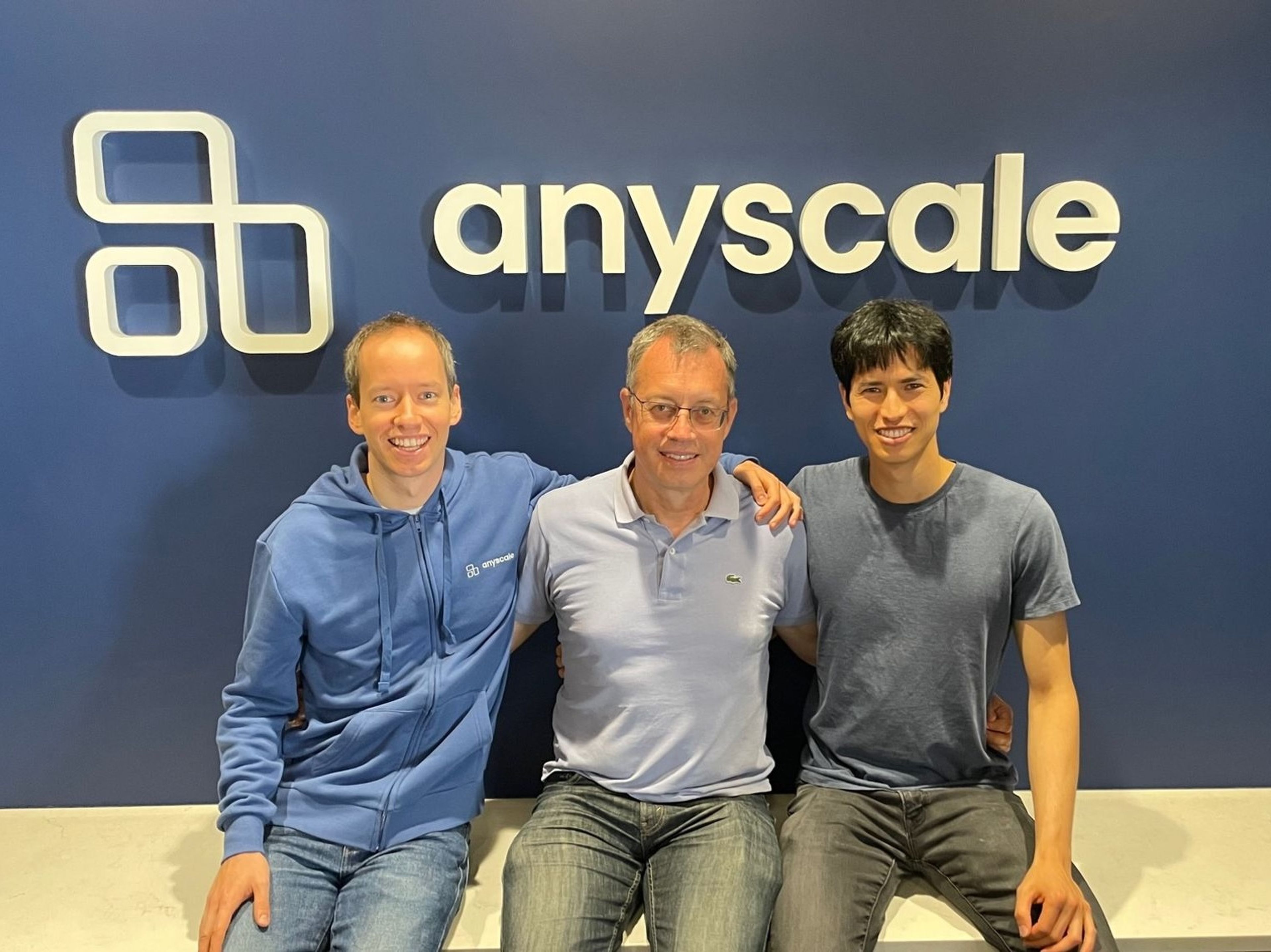 Philipp Moritz, Ion Stoica y Robert Nishihara, fundadores de Anyscale.