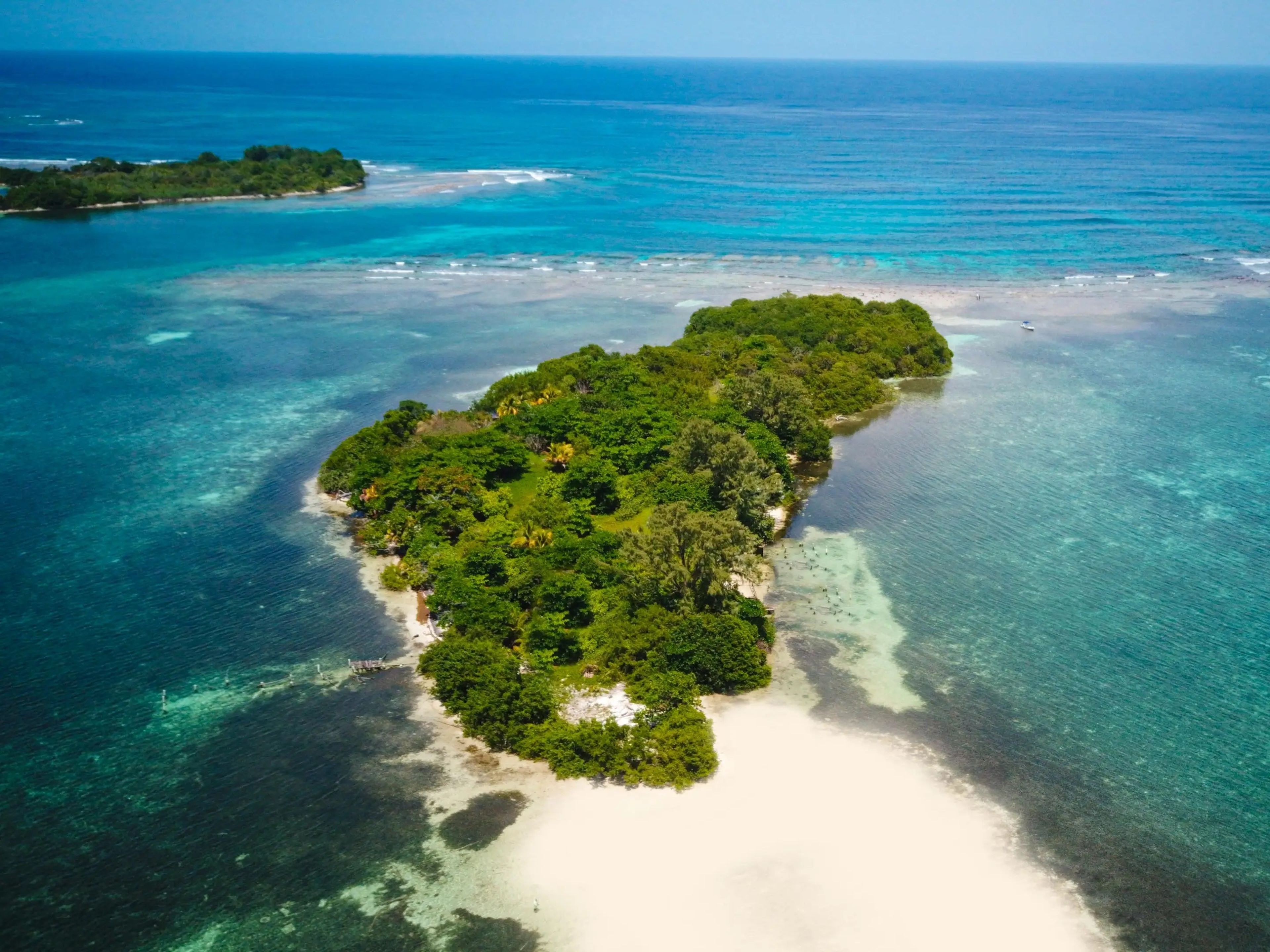Isla privada de Sapodilla, una de las propiedades de Krolow junto con su socio, David Keener.