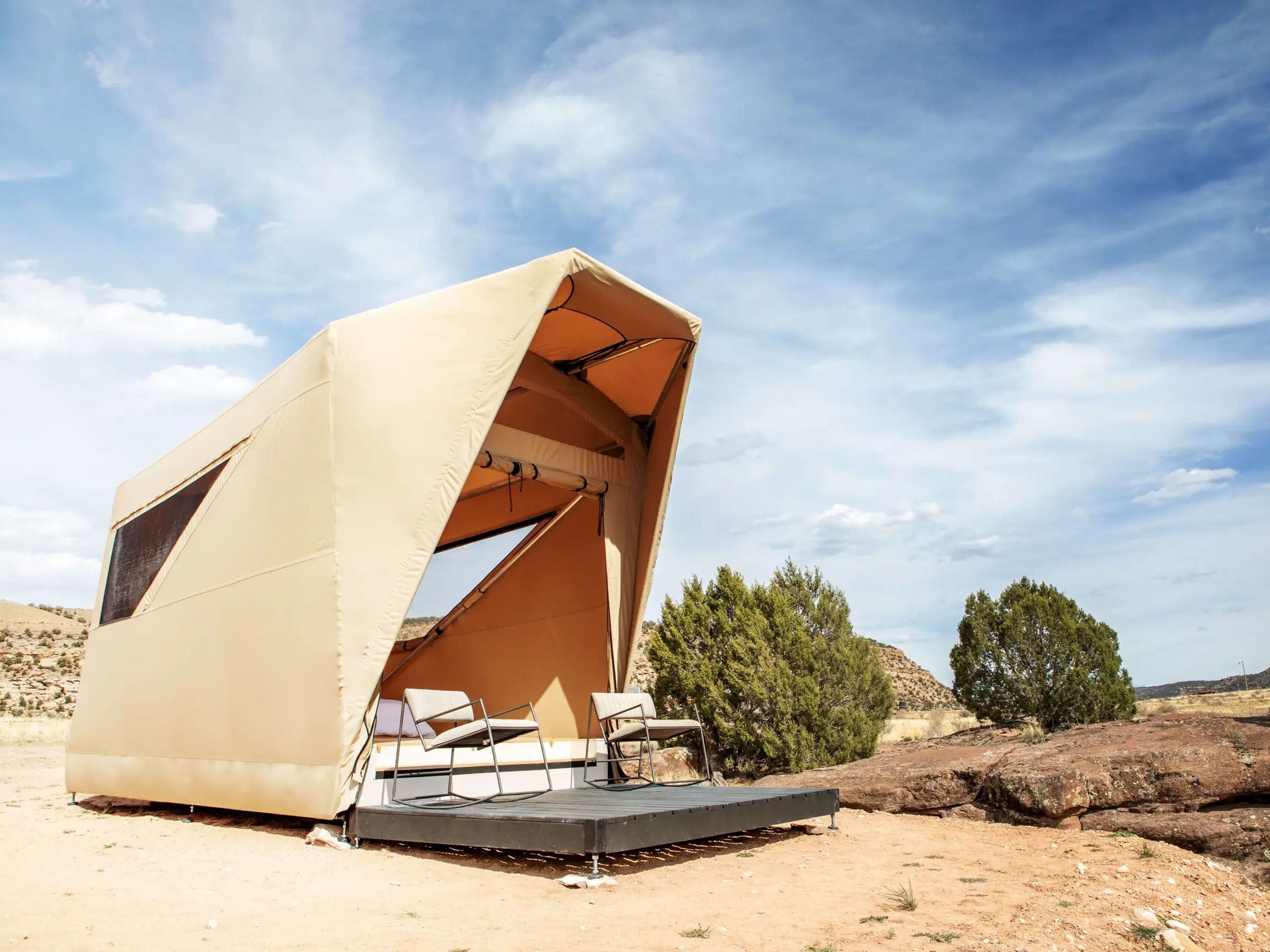 Jupe's off-grid tiny home hotel.