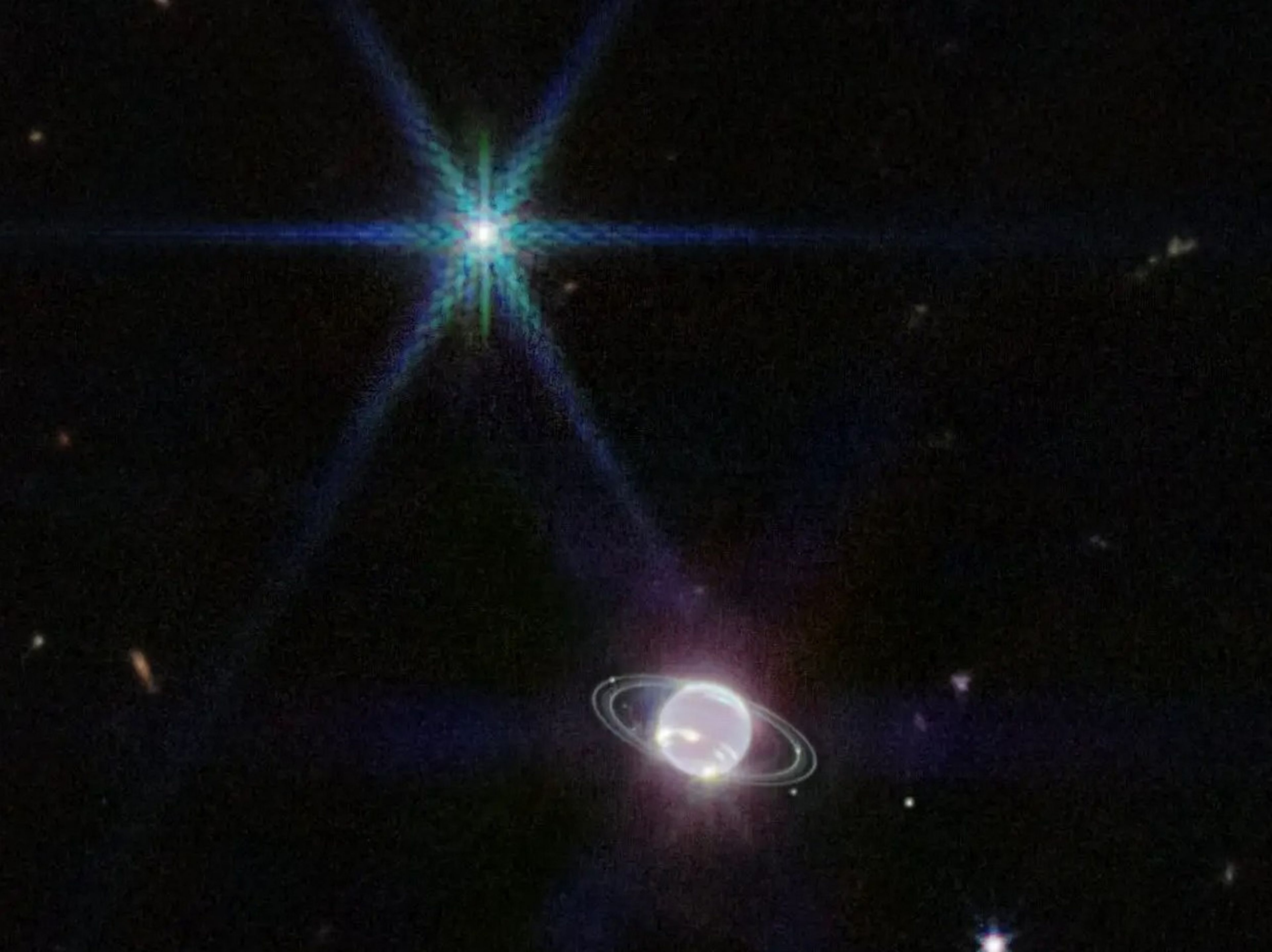 Imagen de Neptuno tomada por el telescopio espacial James