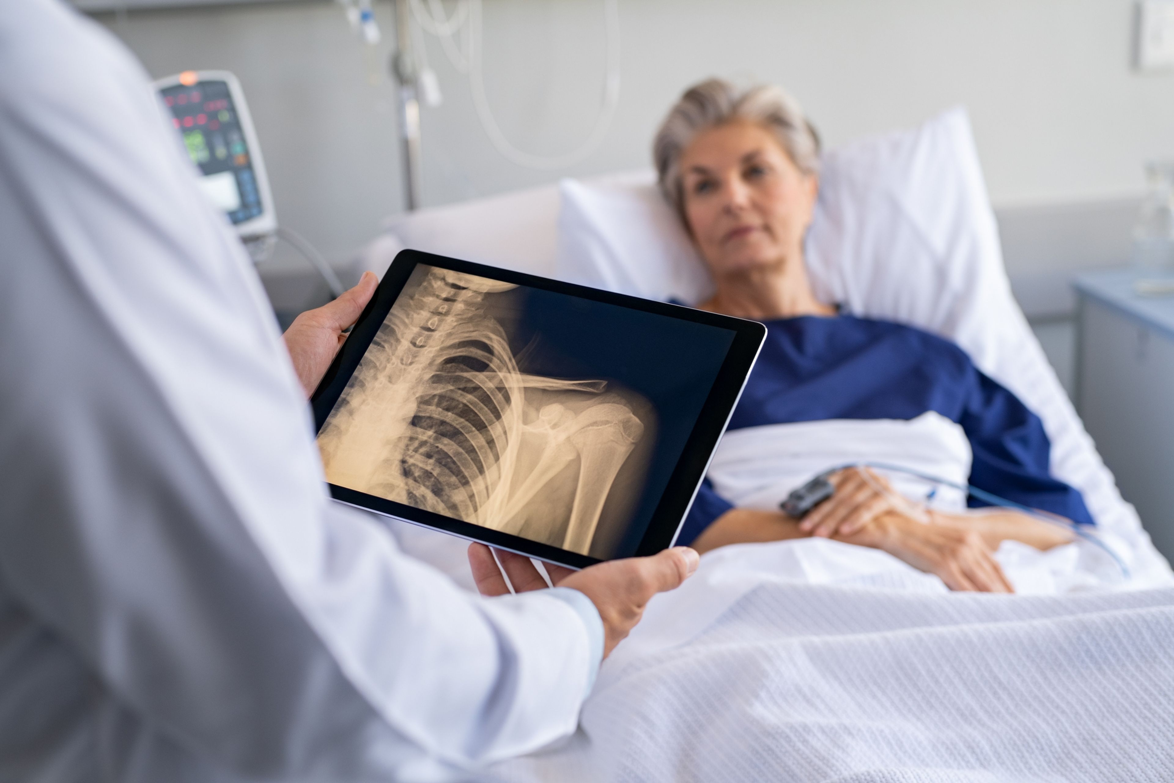 Radiografía de una paciente en el hospital