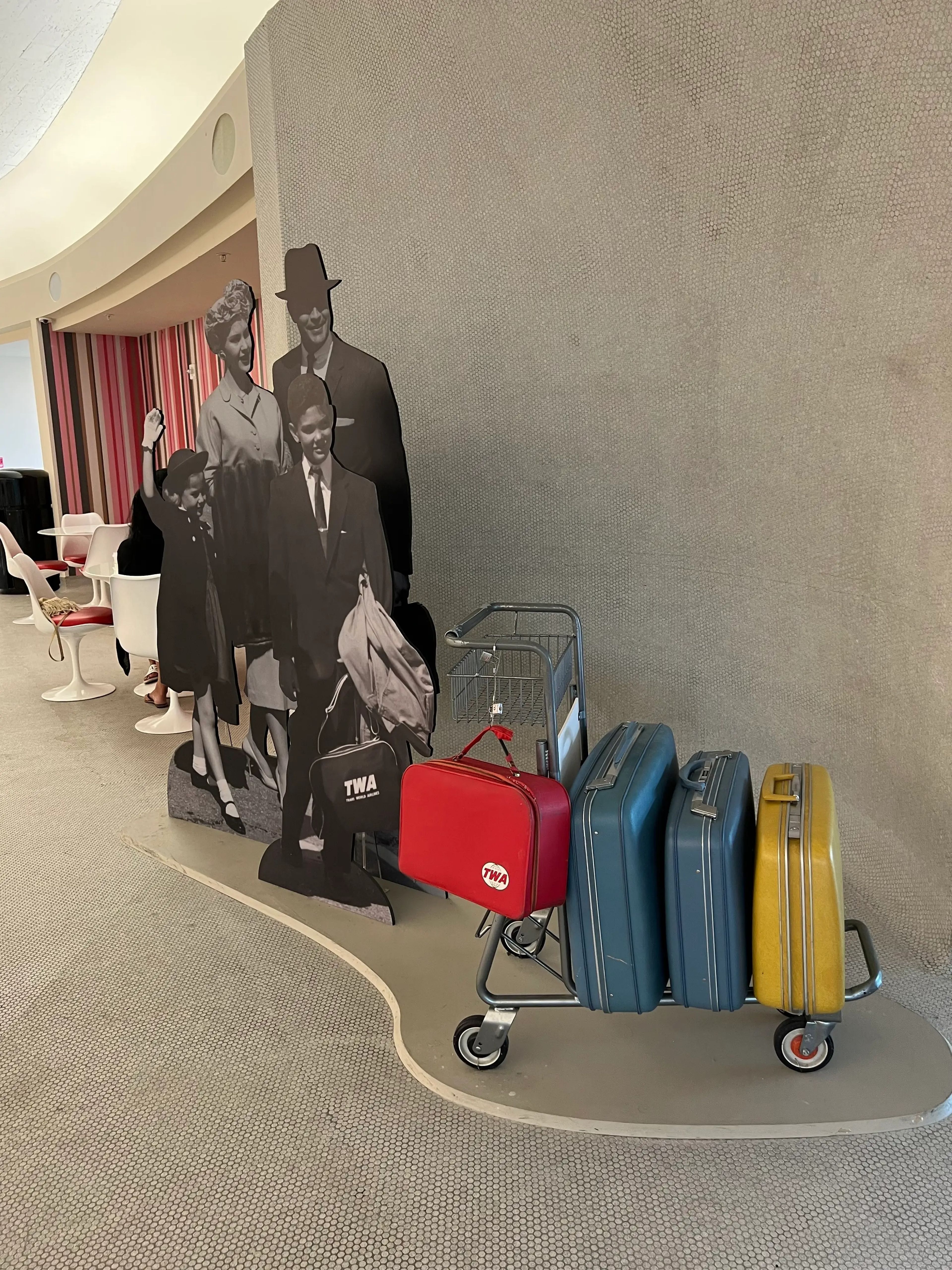 TWA Hotel poster with luggage
