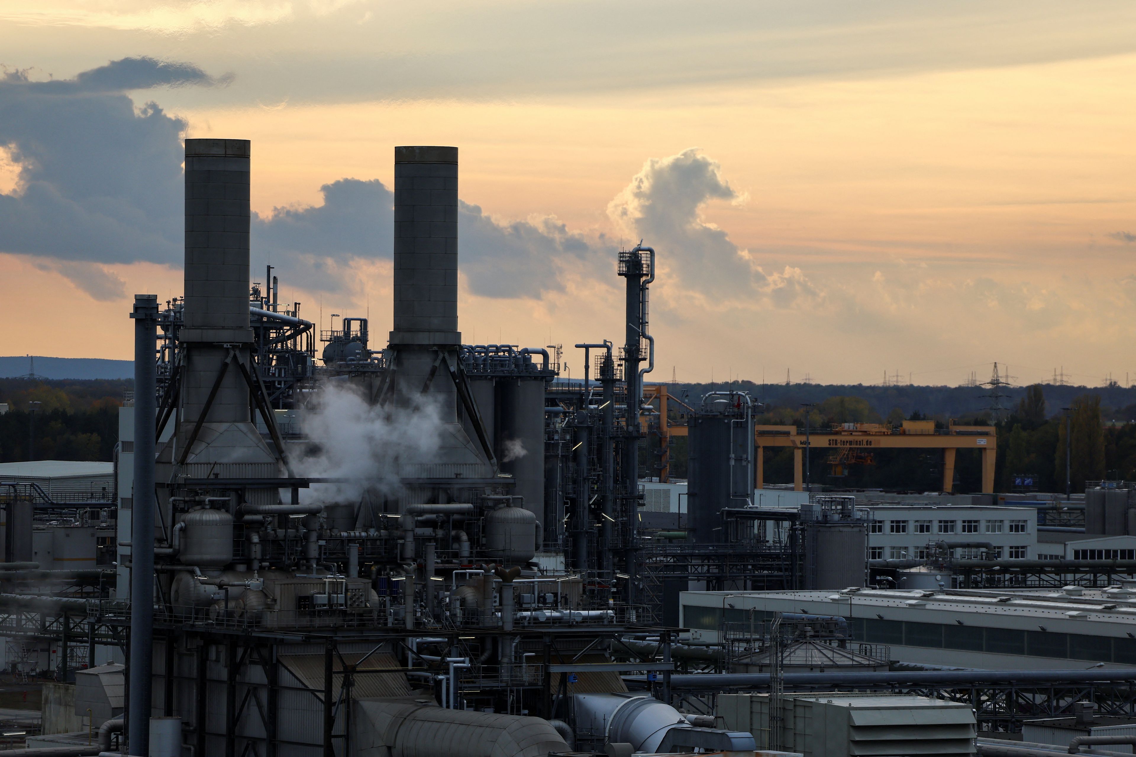 Vista de la empresa de la industria química BASF en Schwarzheide, Alemania