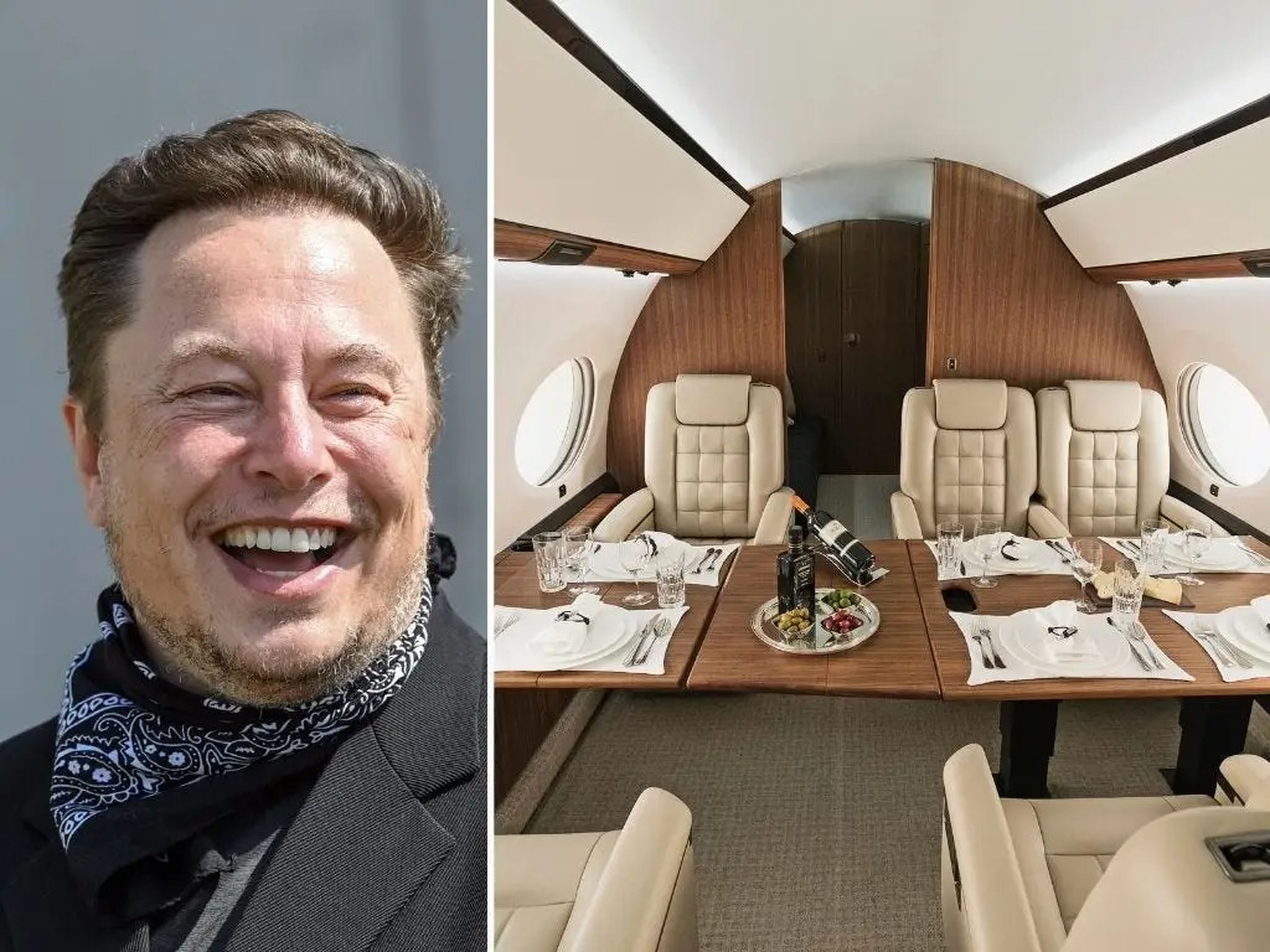 Elon Musk and the Gulfstream G650ER.