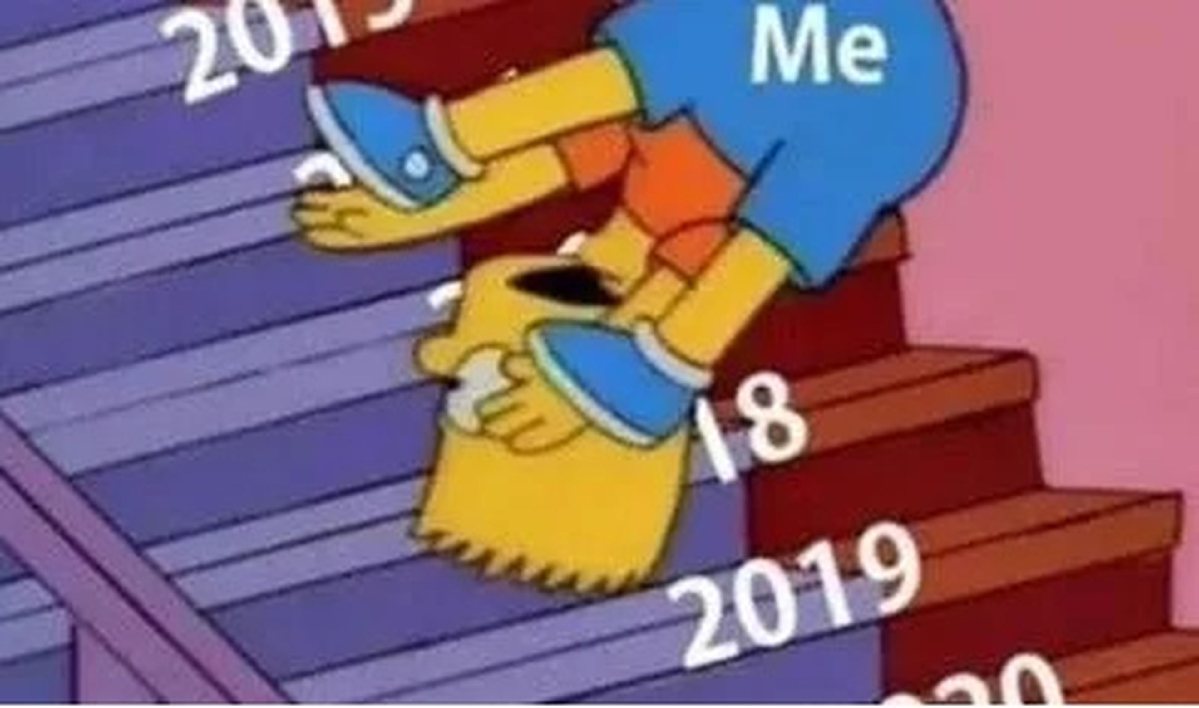 meme Bart Simpsons año nuevo