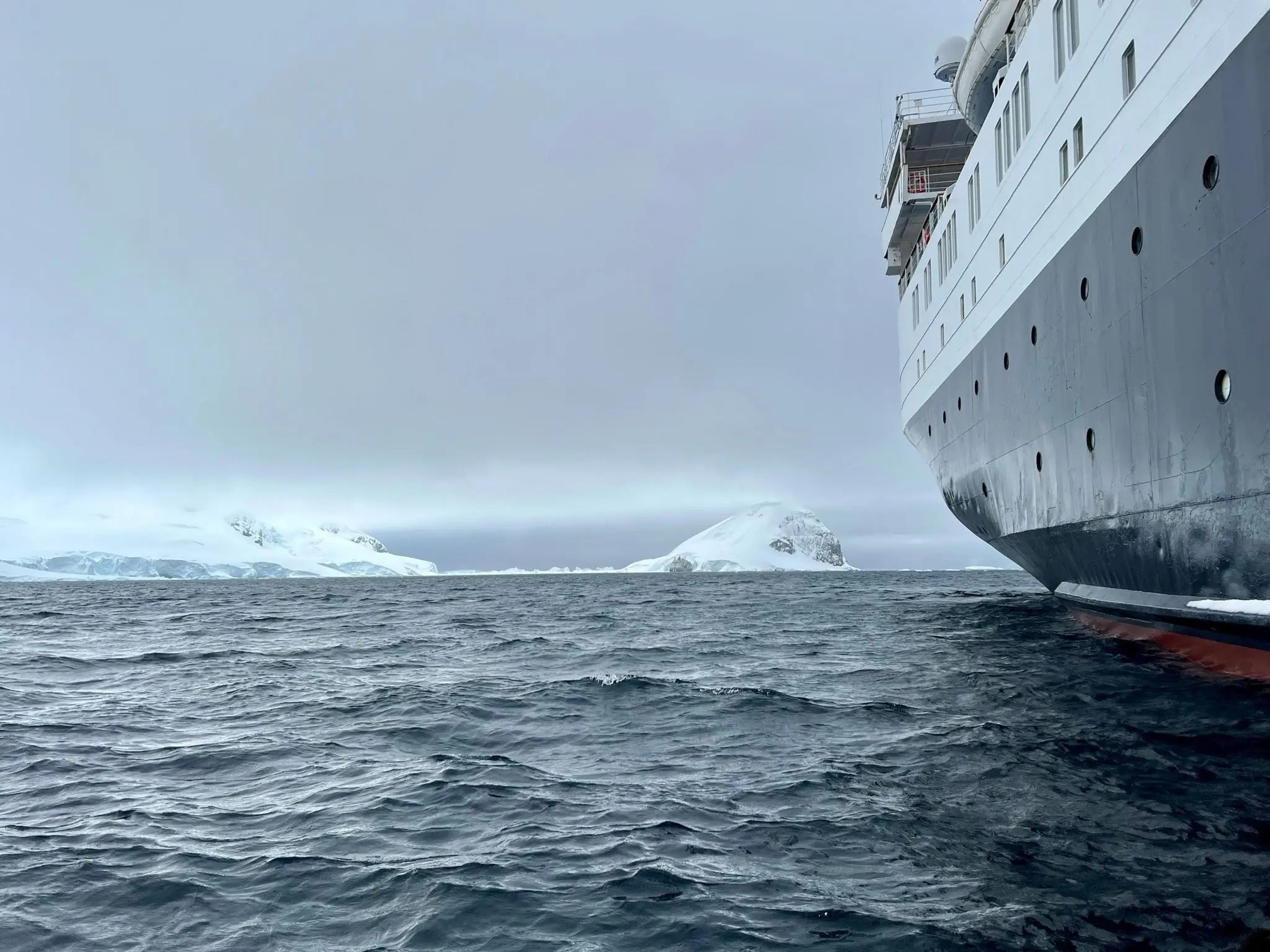 The Ocean Endeavour in Antarctica.