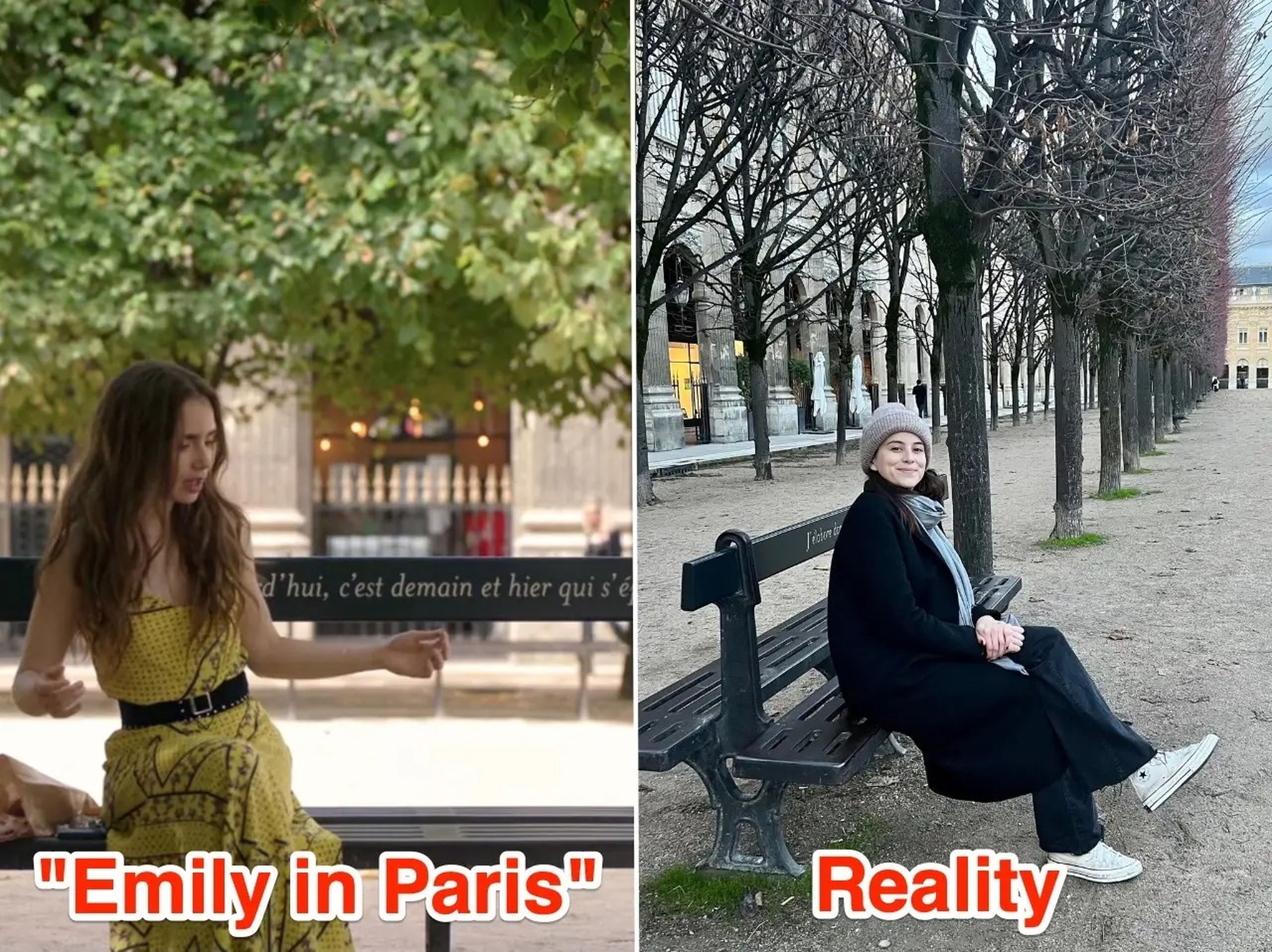 El Palais-Royal de París en la serie y en la realidad.