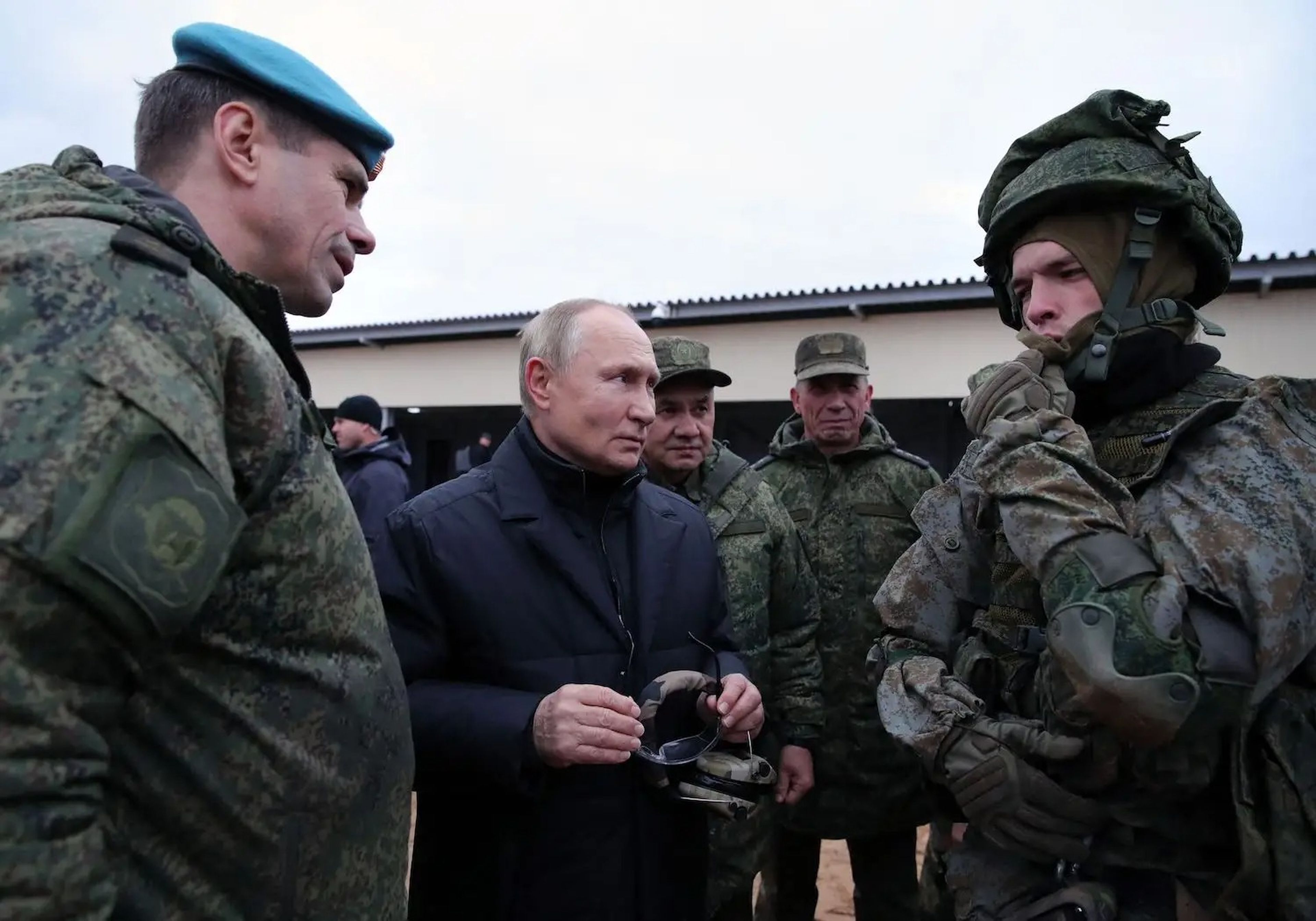 Putin se reúne con las tropas en un centro de entrenamiento a las afueras de la ciudad de Ryazan, el 20 de octubre.