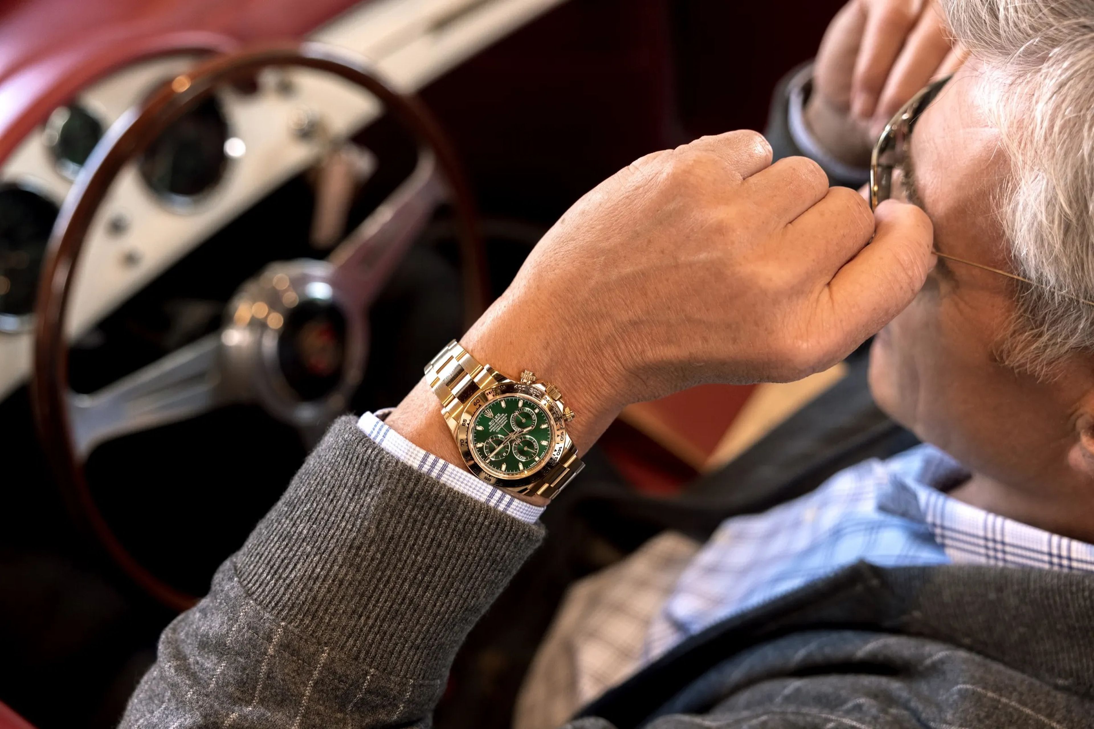 Rolex Daytona in green and gold
