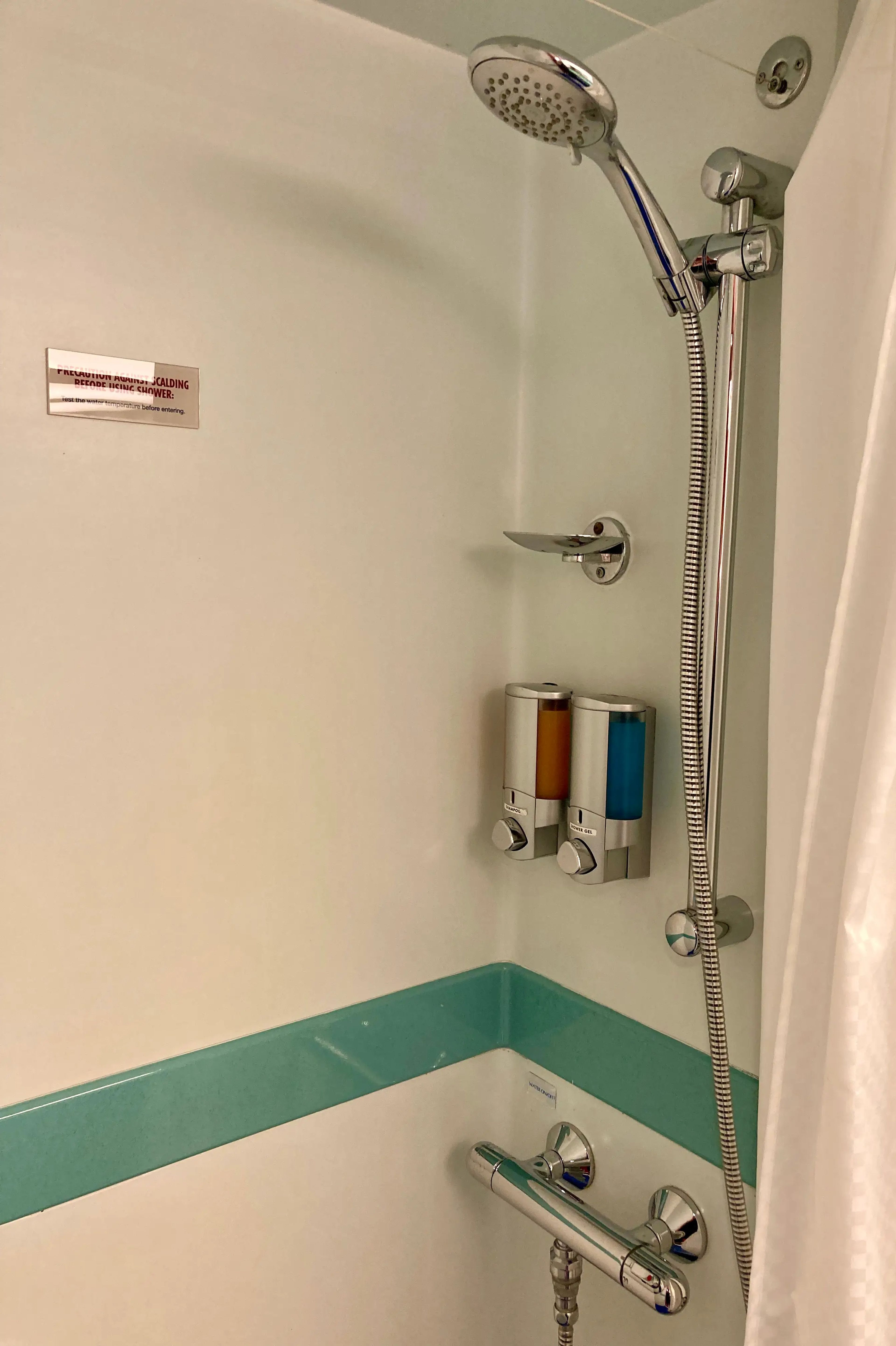 shower in carnival legend stateroom