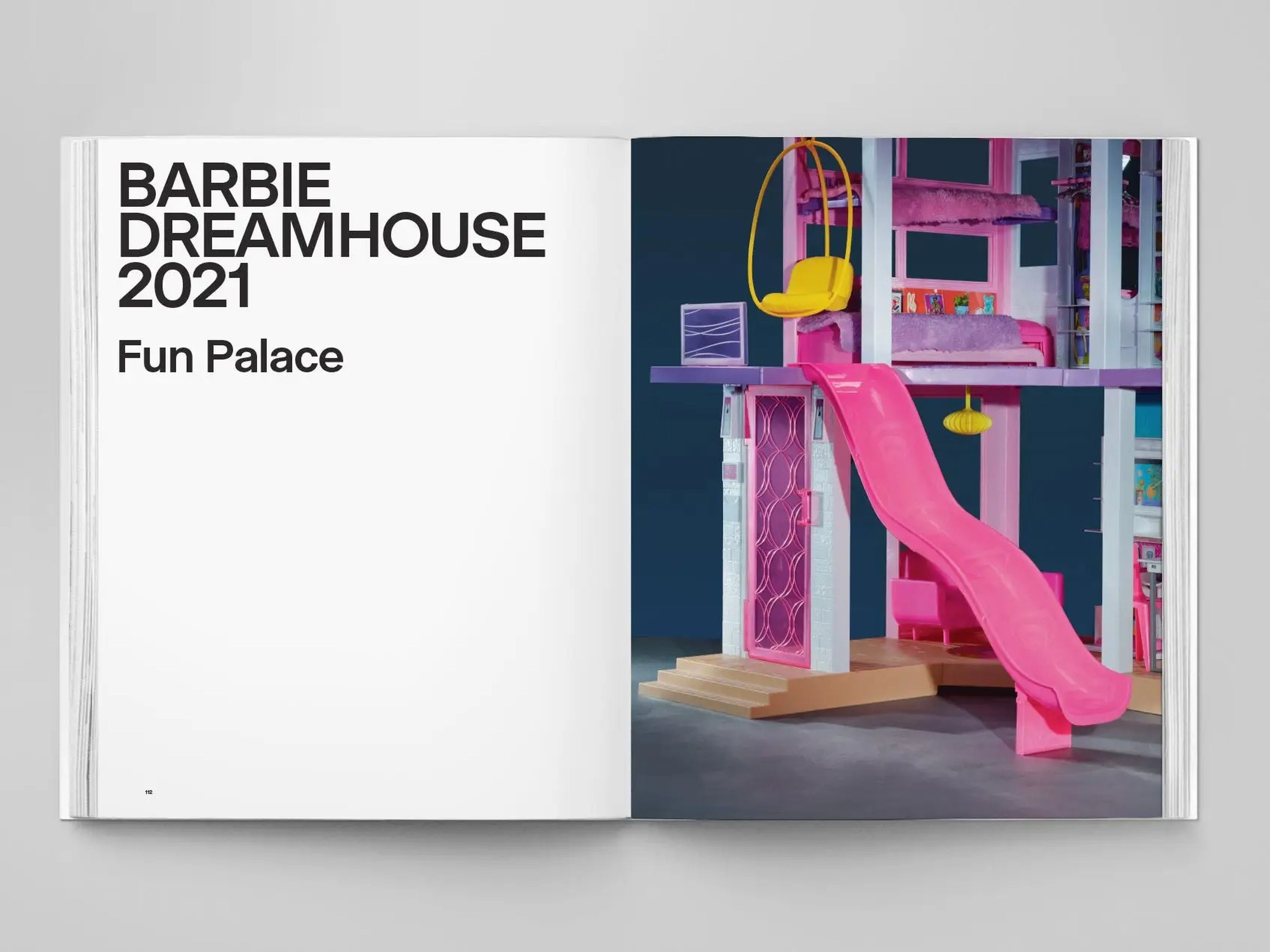 A spread of the 2021 Barbie Dreamhouse in "Barbie Dreamhouse: An Architectural Survey"