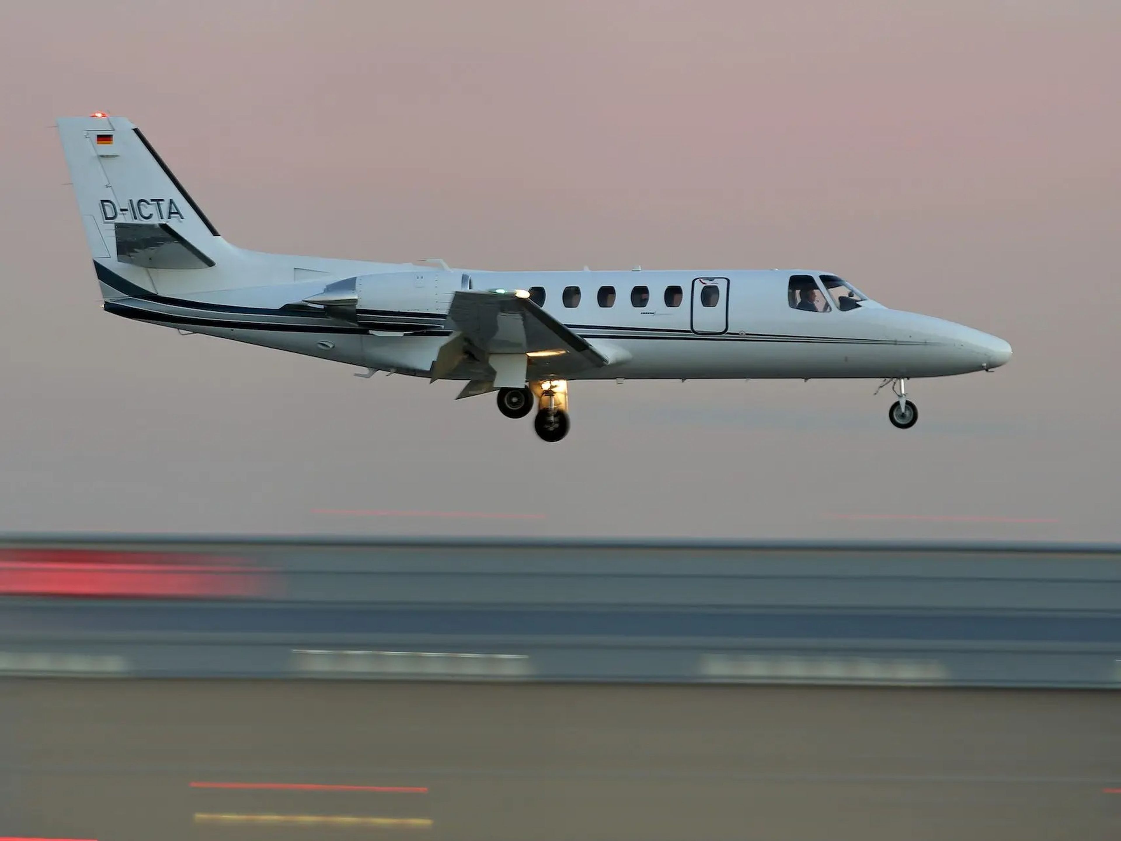 A stock image of a Cessna 551, similar to the private jet that crashed in Latvian waters on September 4, 2022