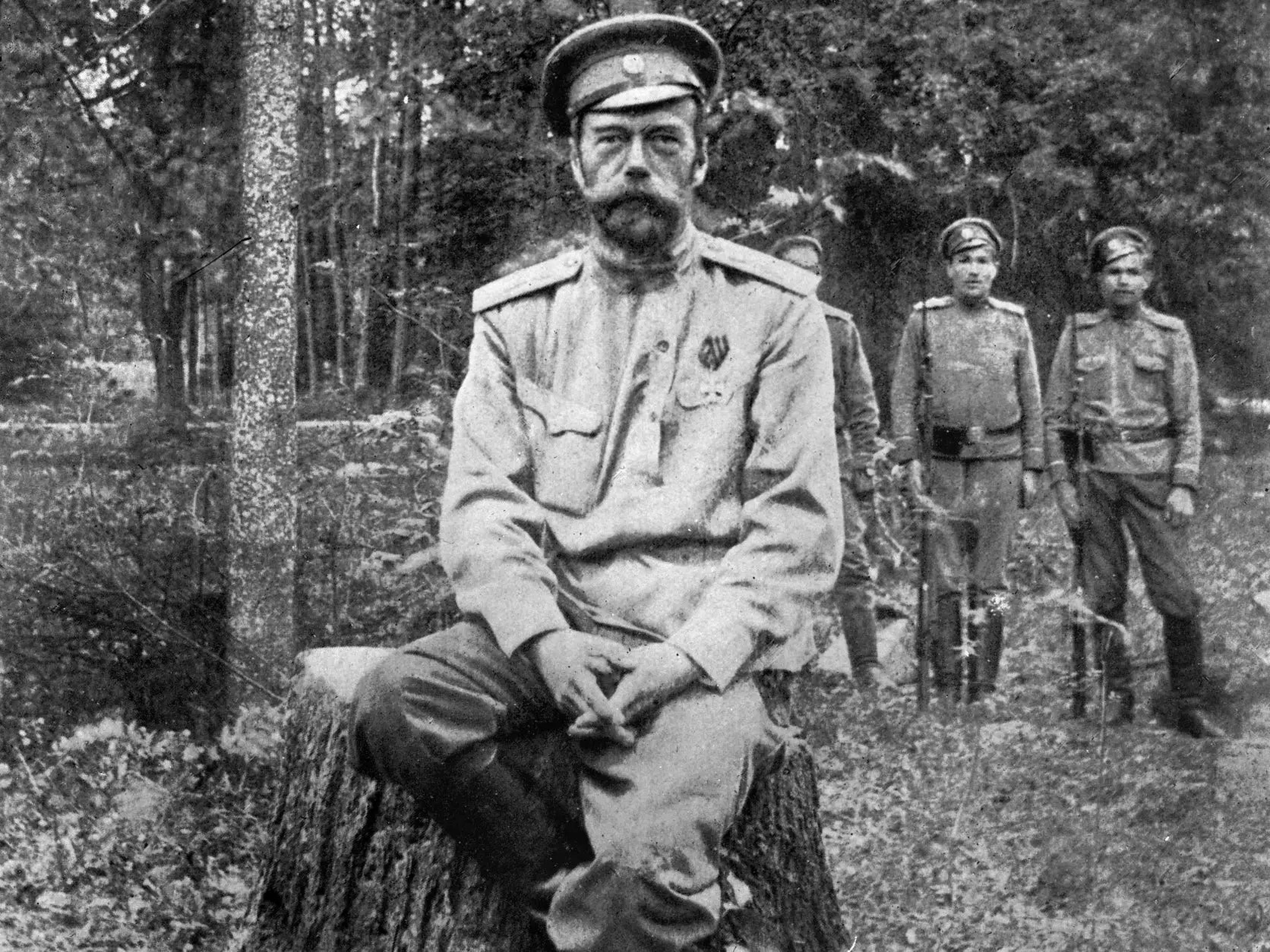 Nicolás II, tras su abdicación en marzo de 1917.