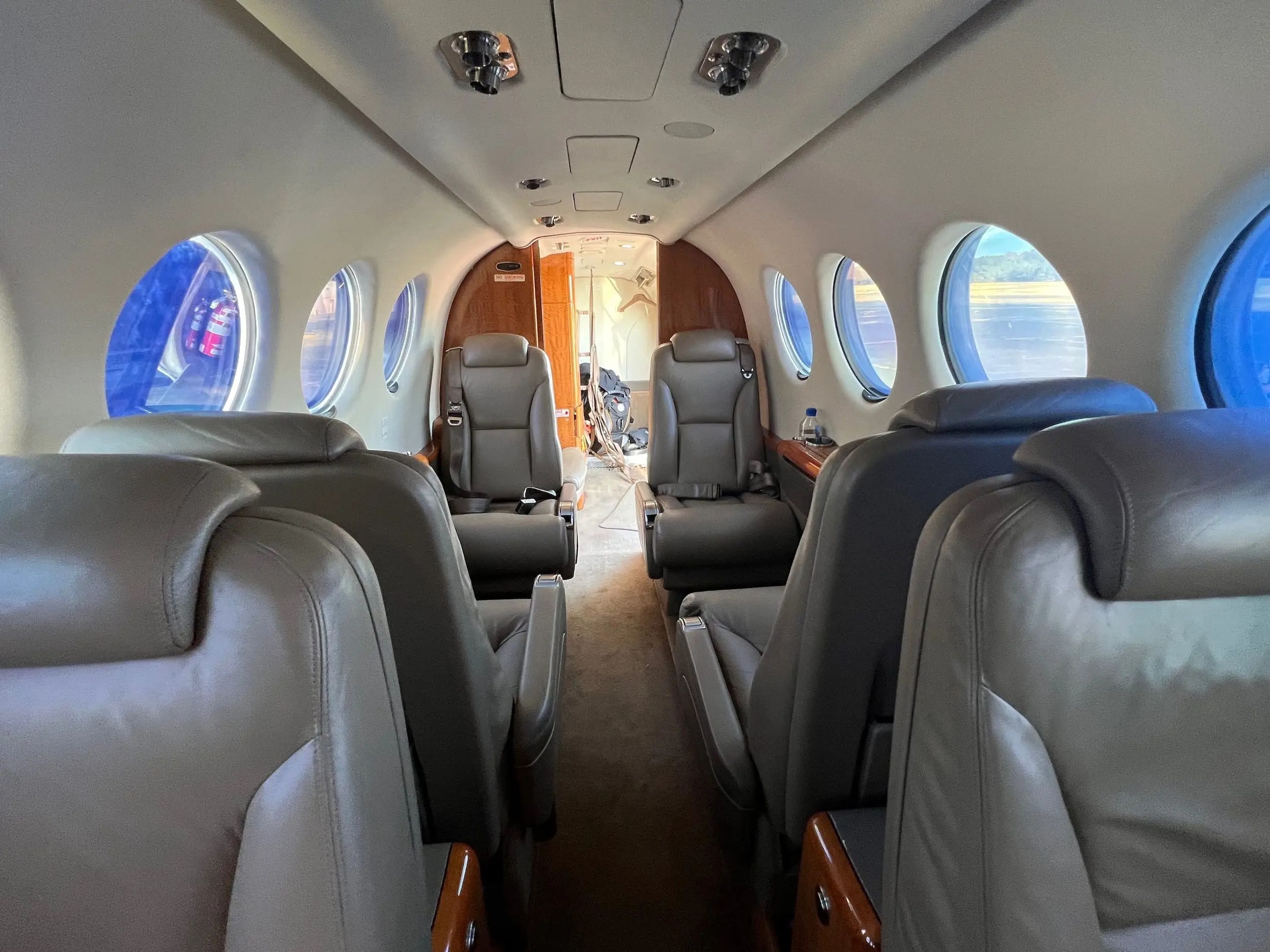 Interior de un King Air 350i.