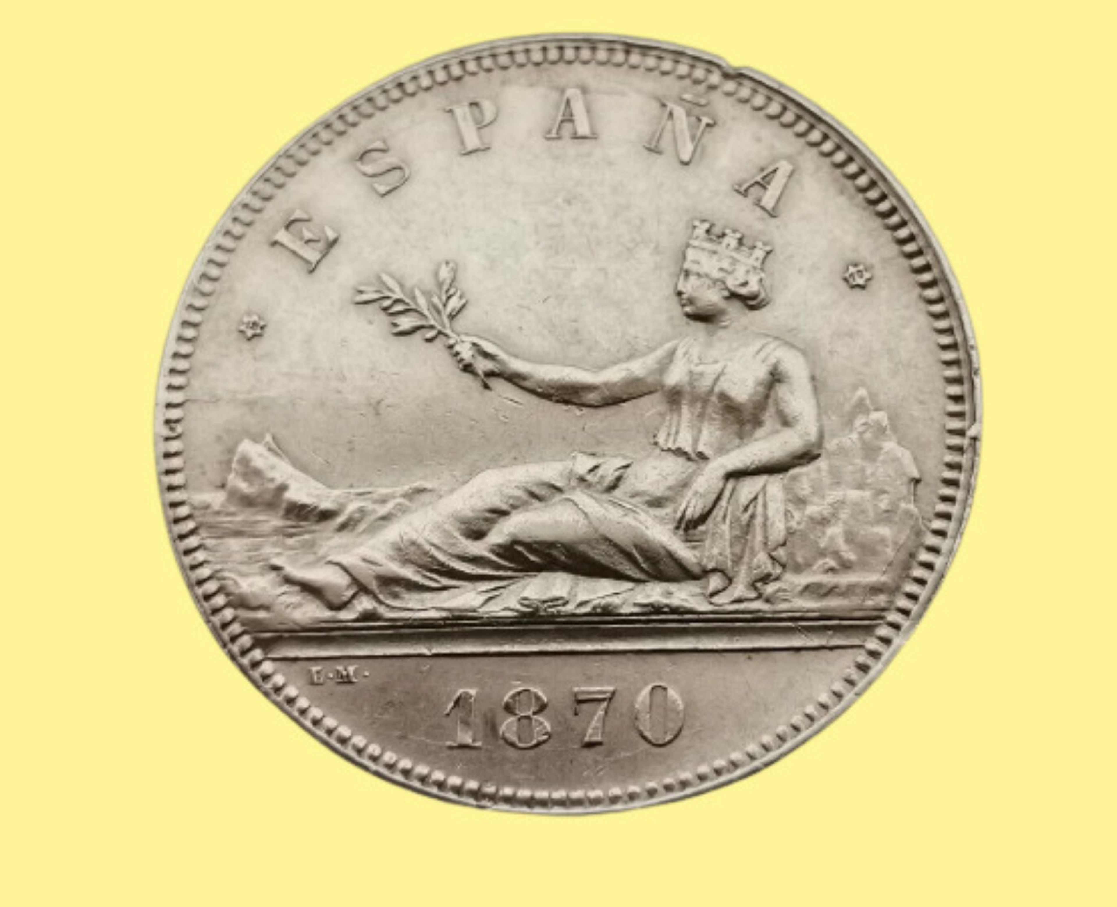 5 pesetas de 1870