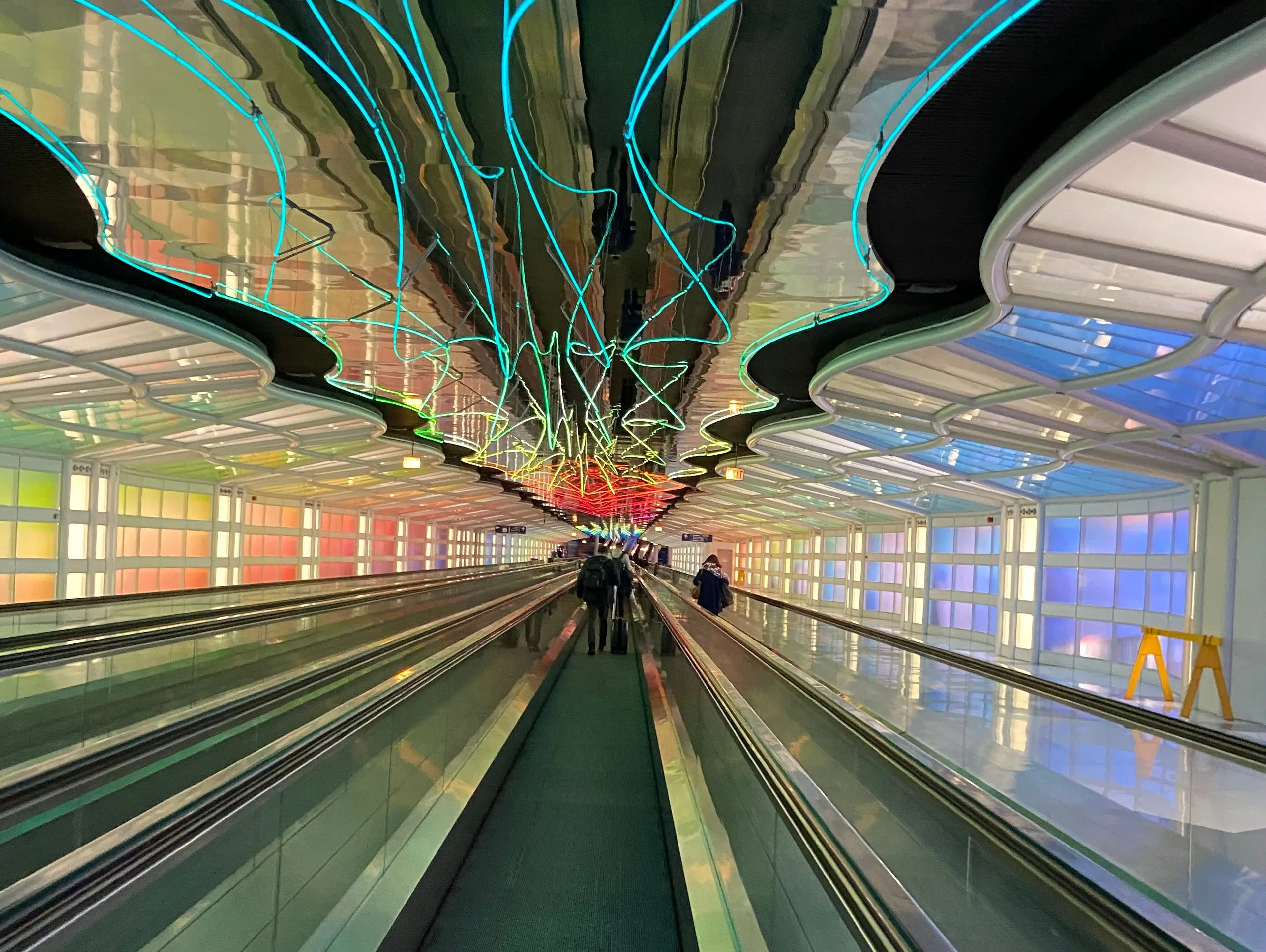 airport terminal escalator