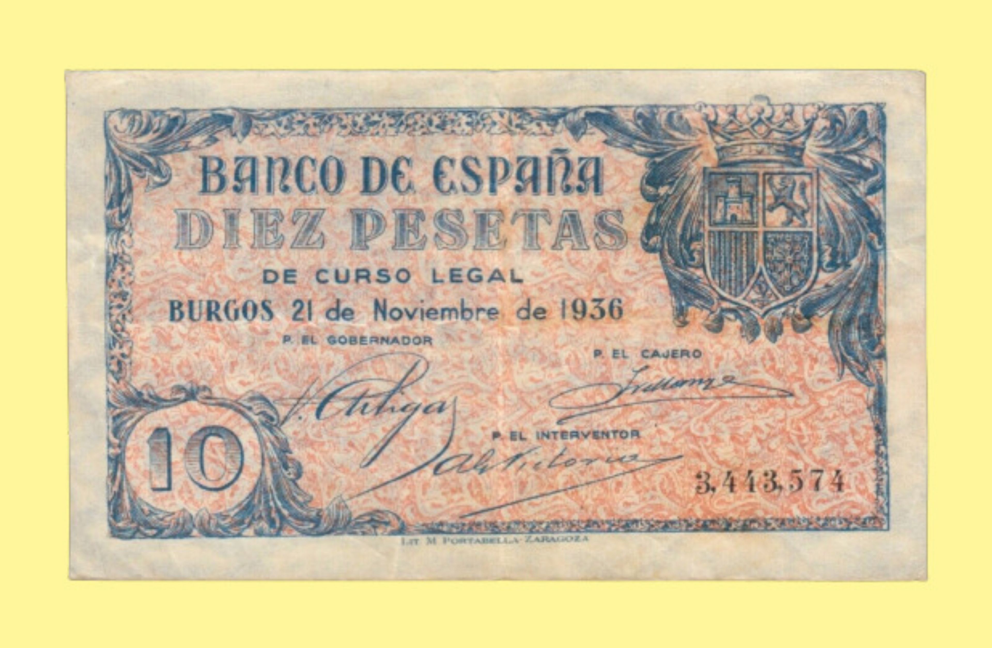 Billete de 10 pesetas