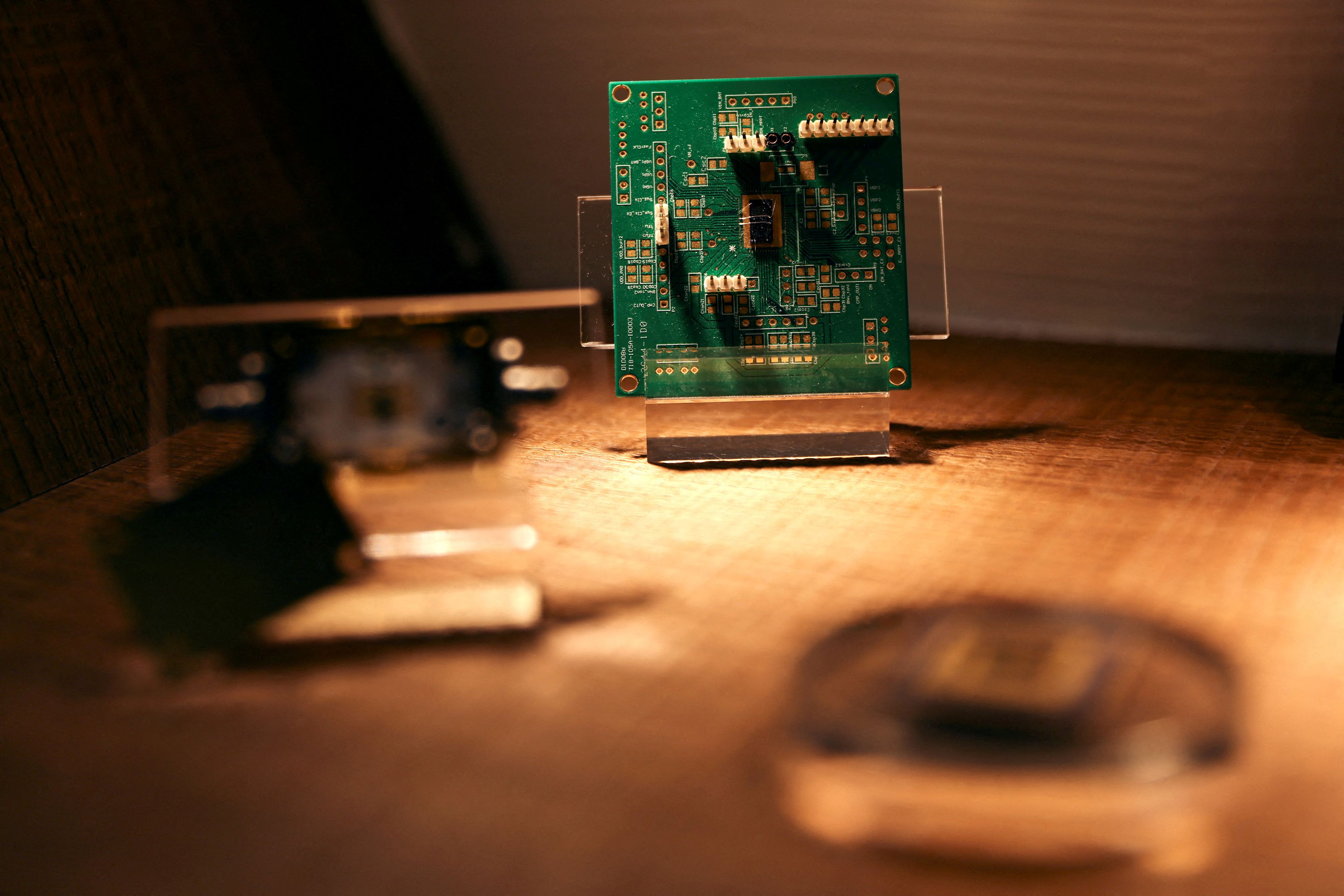 Chip expuesto en el Taiwan Semiconductor Research Institute (TSRI).