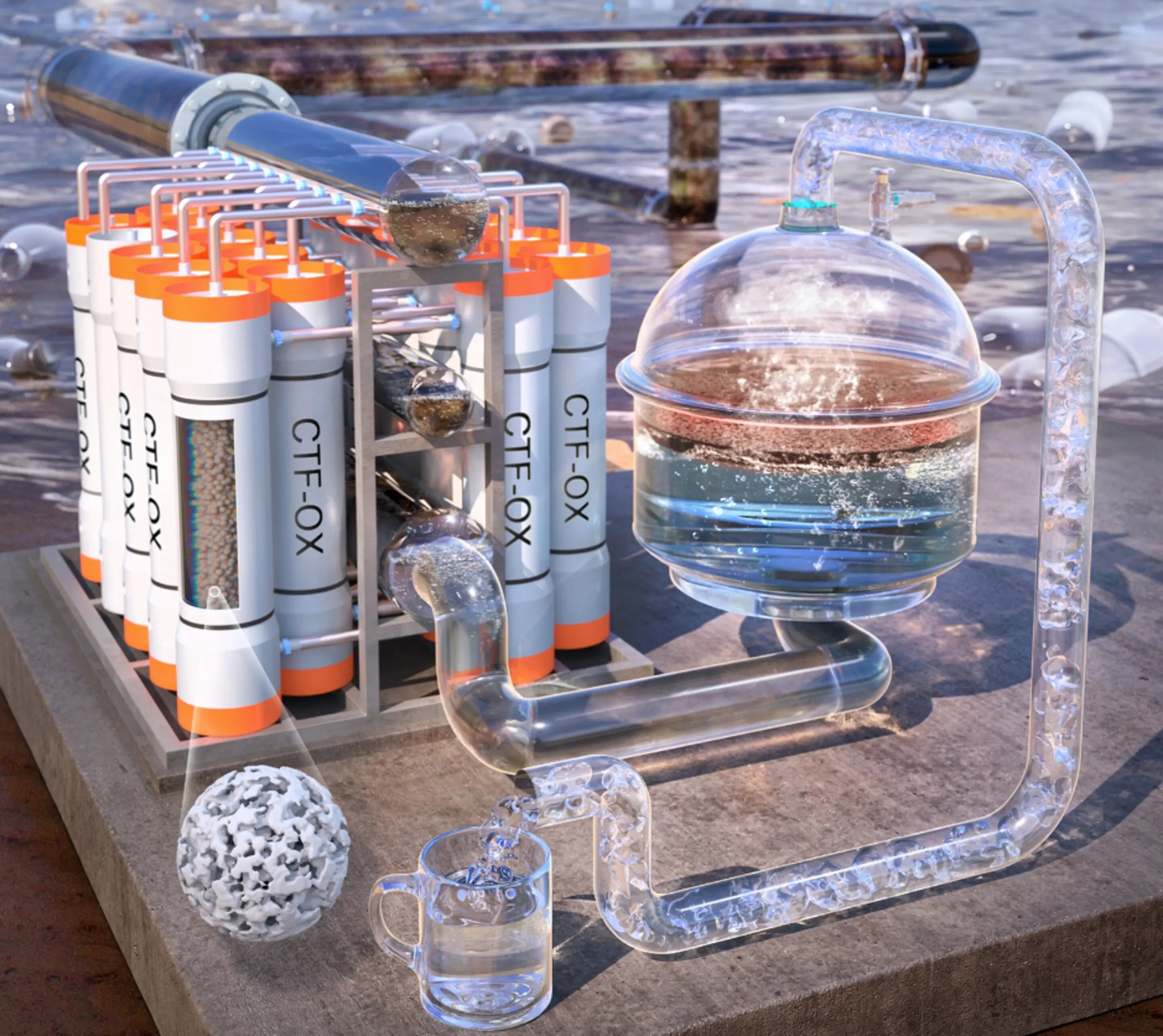 Artist'S Impression Of A Prototype Of A Water Filtration System.