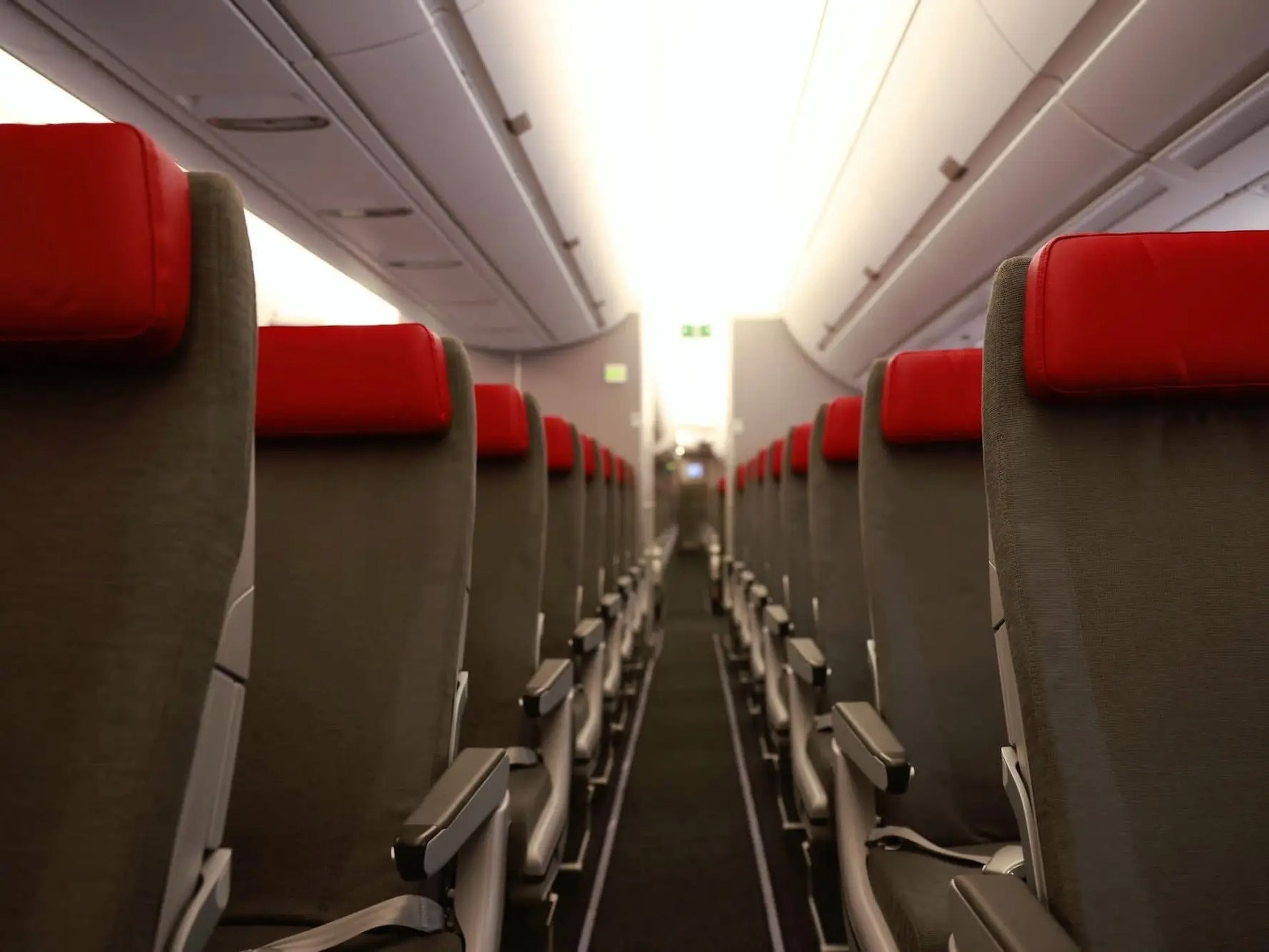 Inside Iberia's new A350-900 cabin.