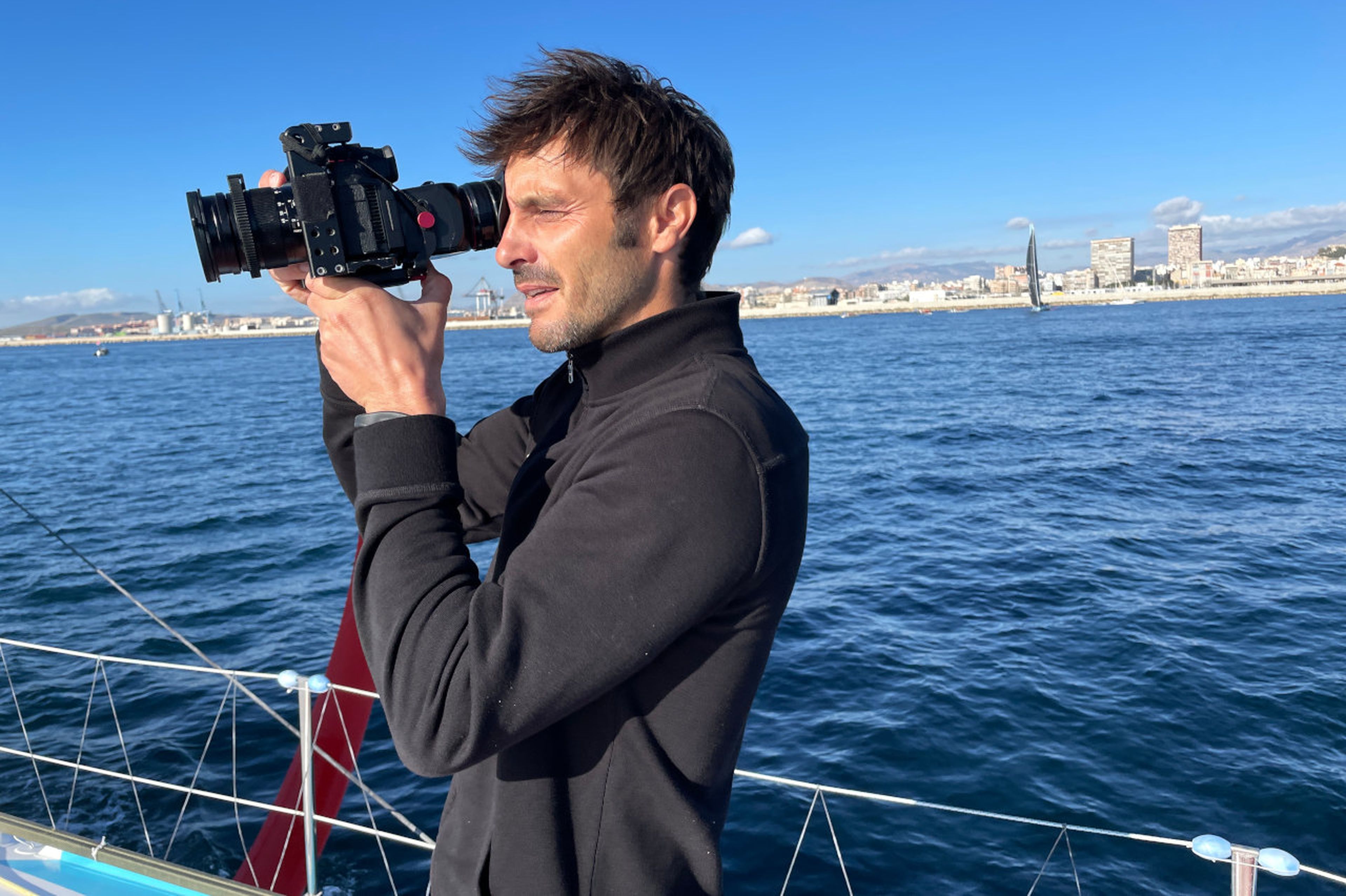 Antoine Auriol, OBR (OnBoard Reporter) del Malizia, en The Ocean Race