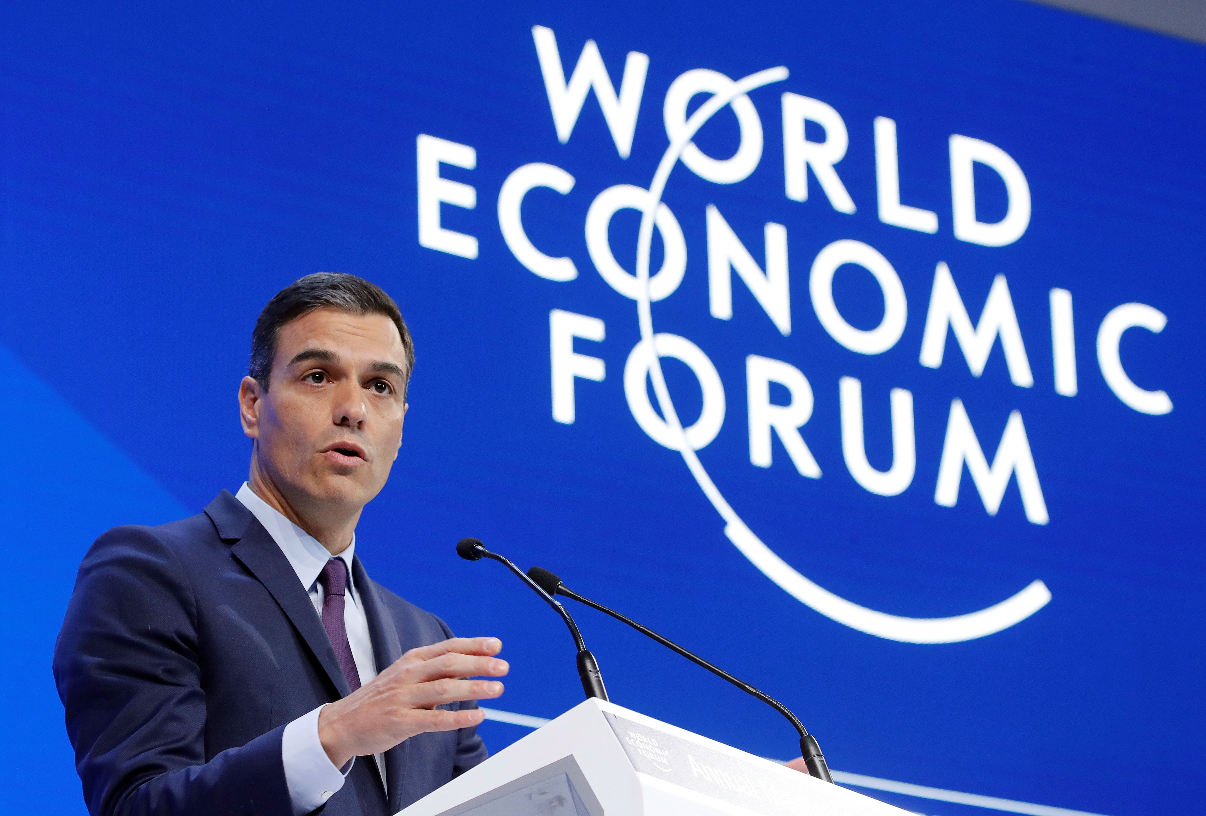 Pedro Sánchez, presidente Gobierno de España Foro de Davos