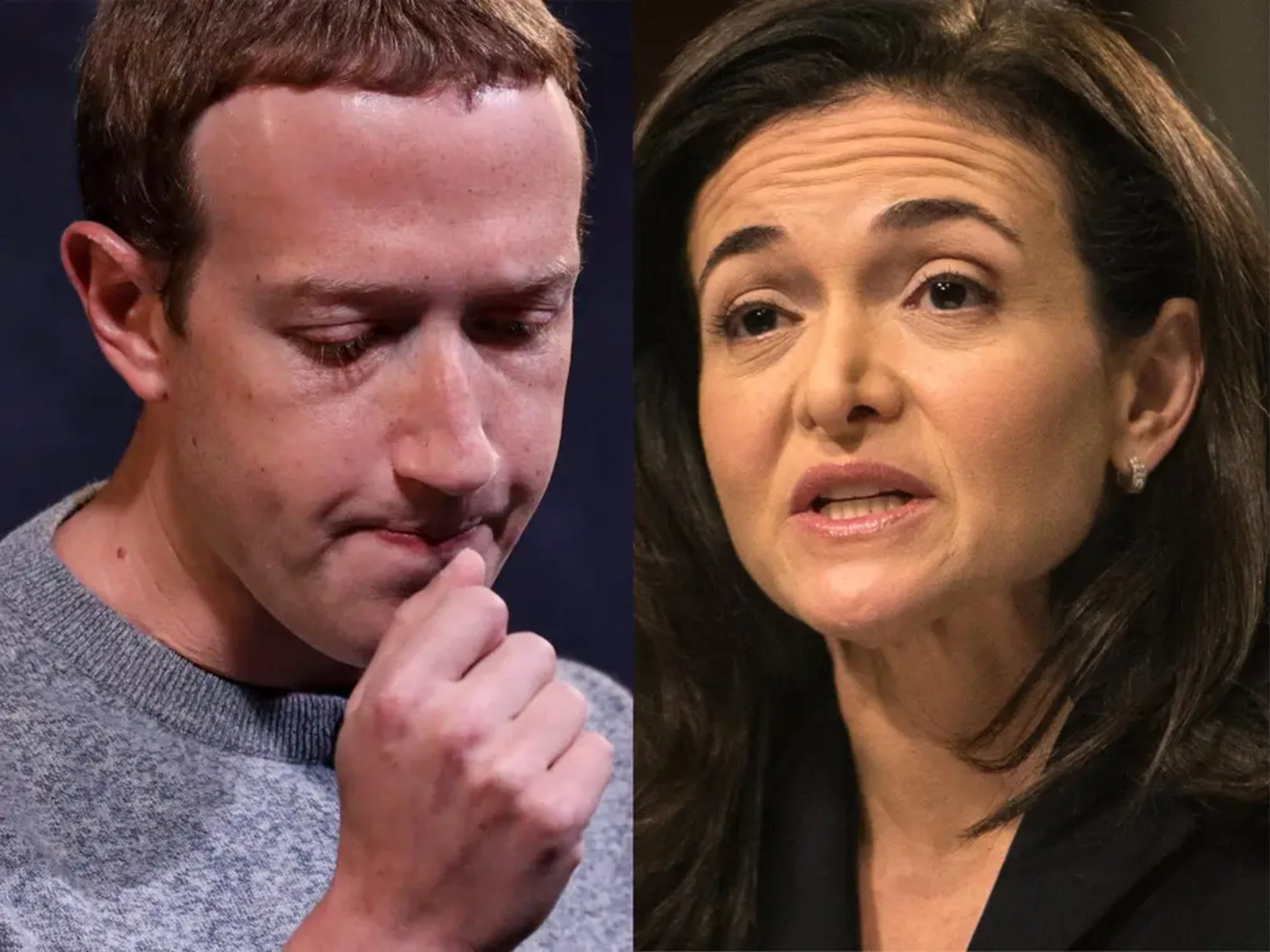 Mark Zuckerberg, fundador de Facebook, y Sheryl Sandberg, jefa de operaciones de la empresa hasta agosto 2022.