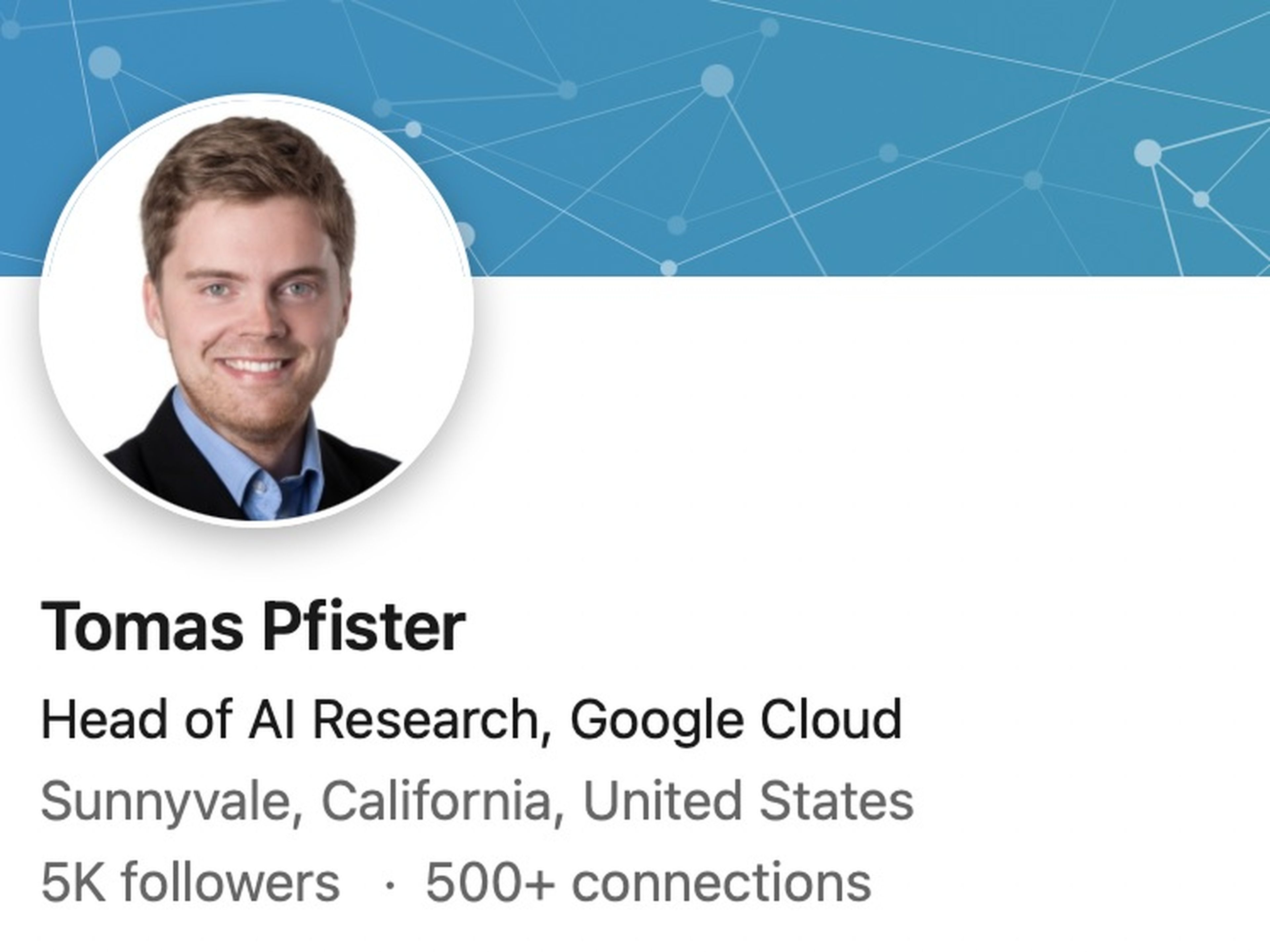 Tomas Pfister, responsable de Investigación sobre IA de Google Cloud