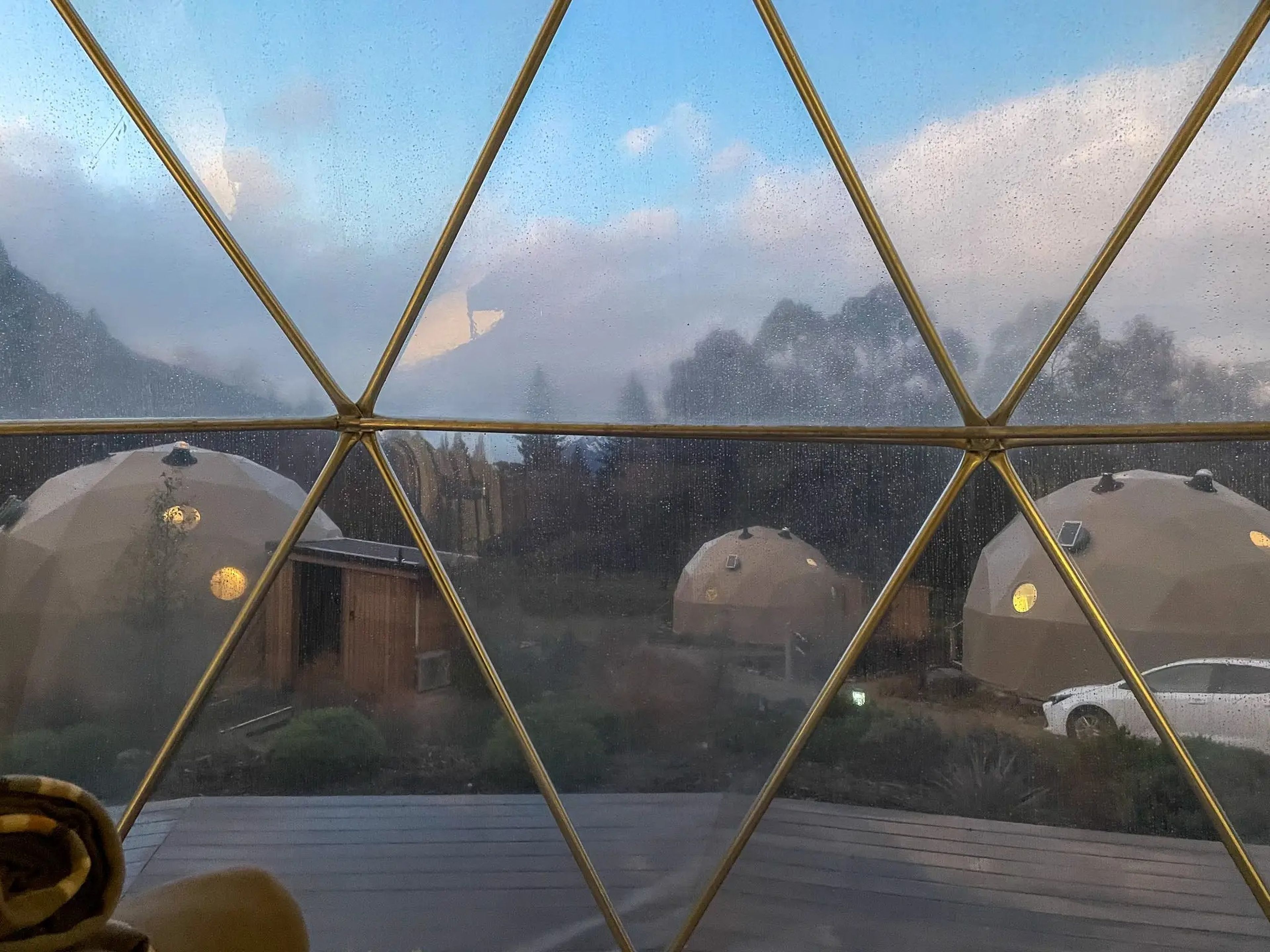 La vista a través de la ventana de la cúpula.