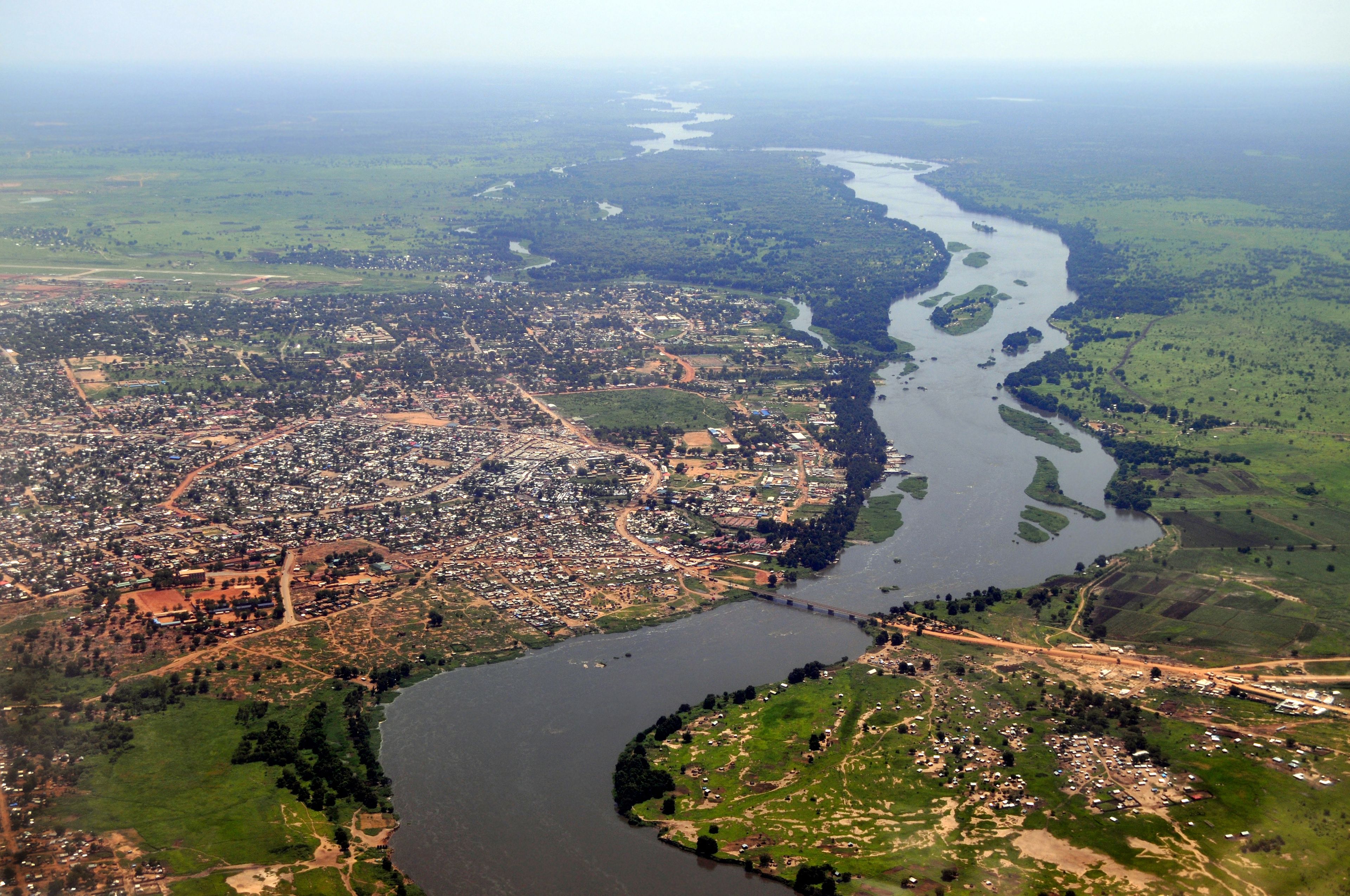 Vista aérea de Juba, capital del país.