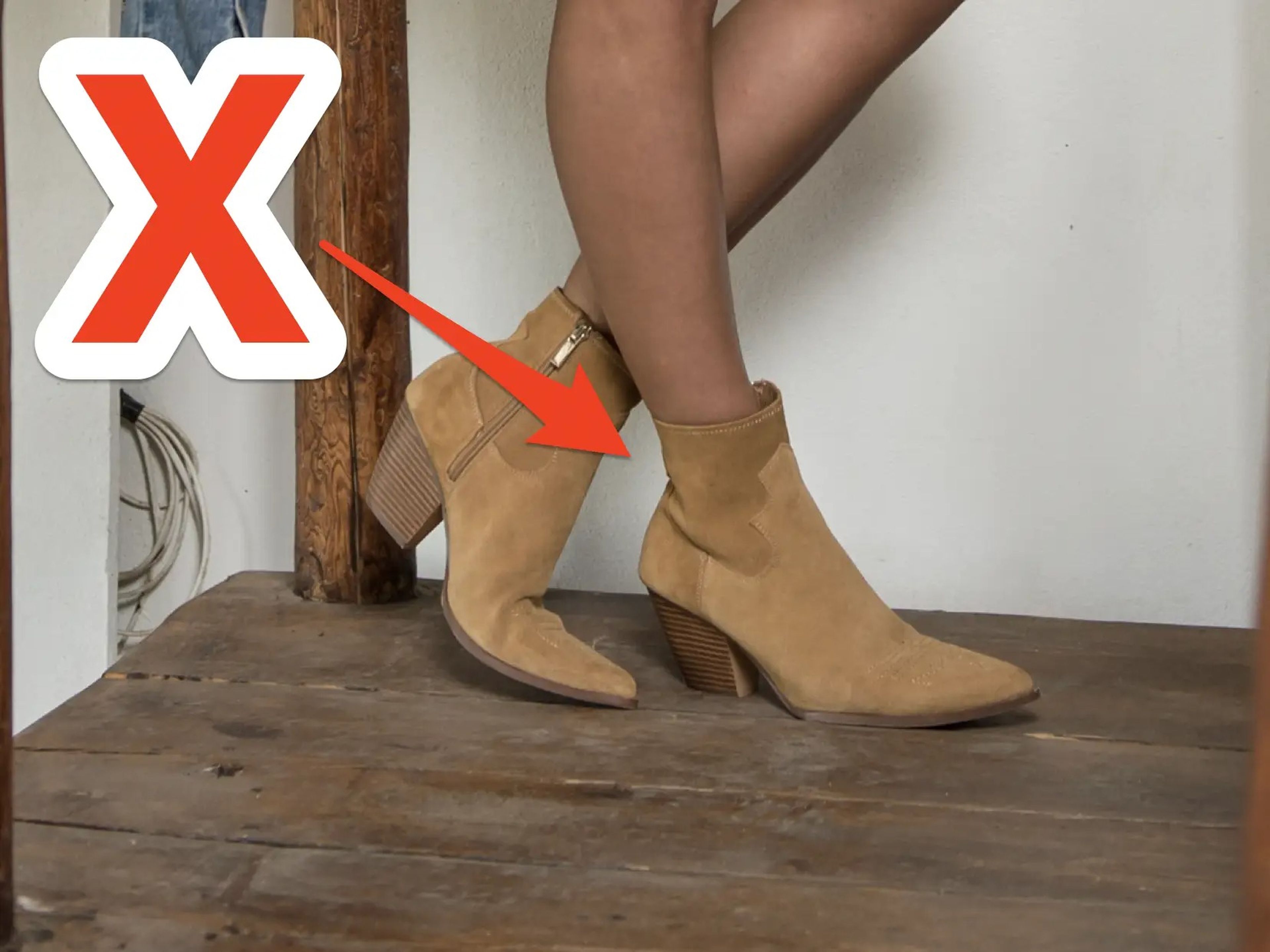 western-style booties with skitch