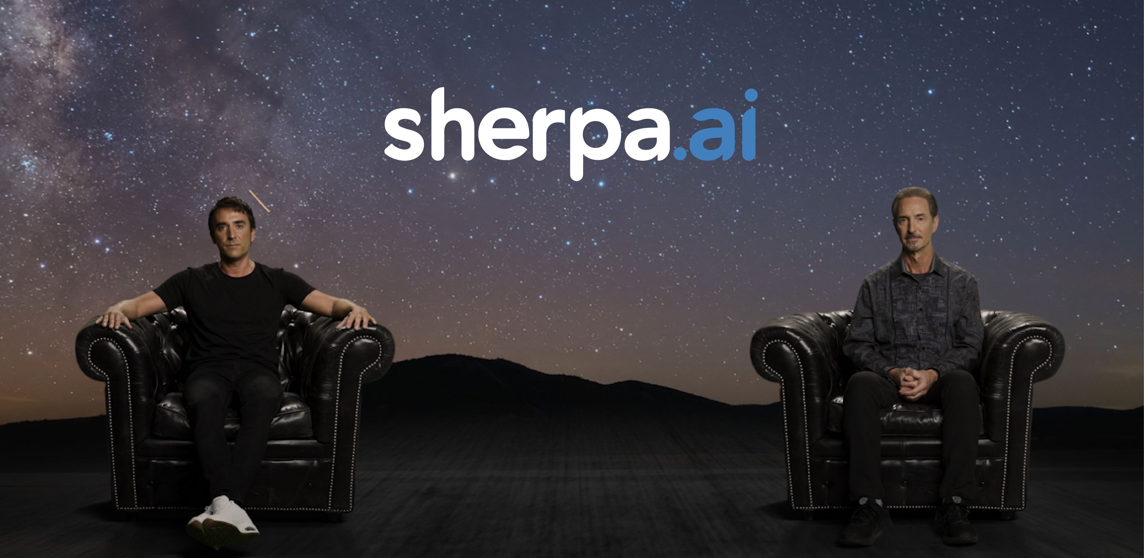 Xabi Uribe-Etxebarria, CEO y fundador de Sherpa.ai (izquierda); y Tom Gruber, Chief AI Strategy Officer de Sherpa.ai y ex CTO y fundador de Siri (derecha).