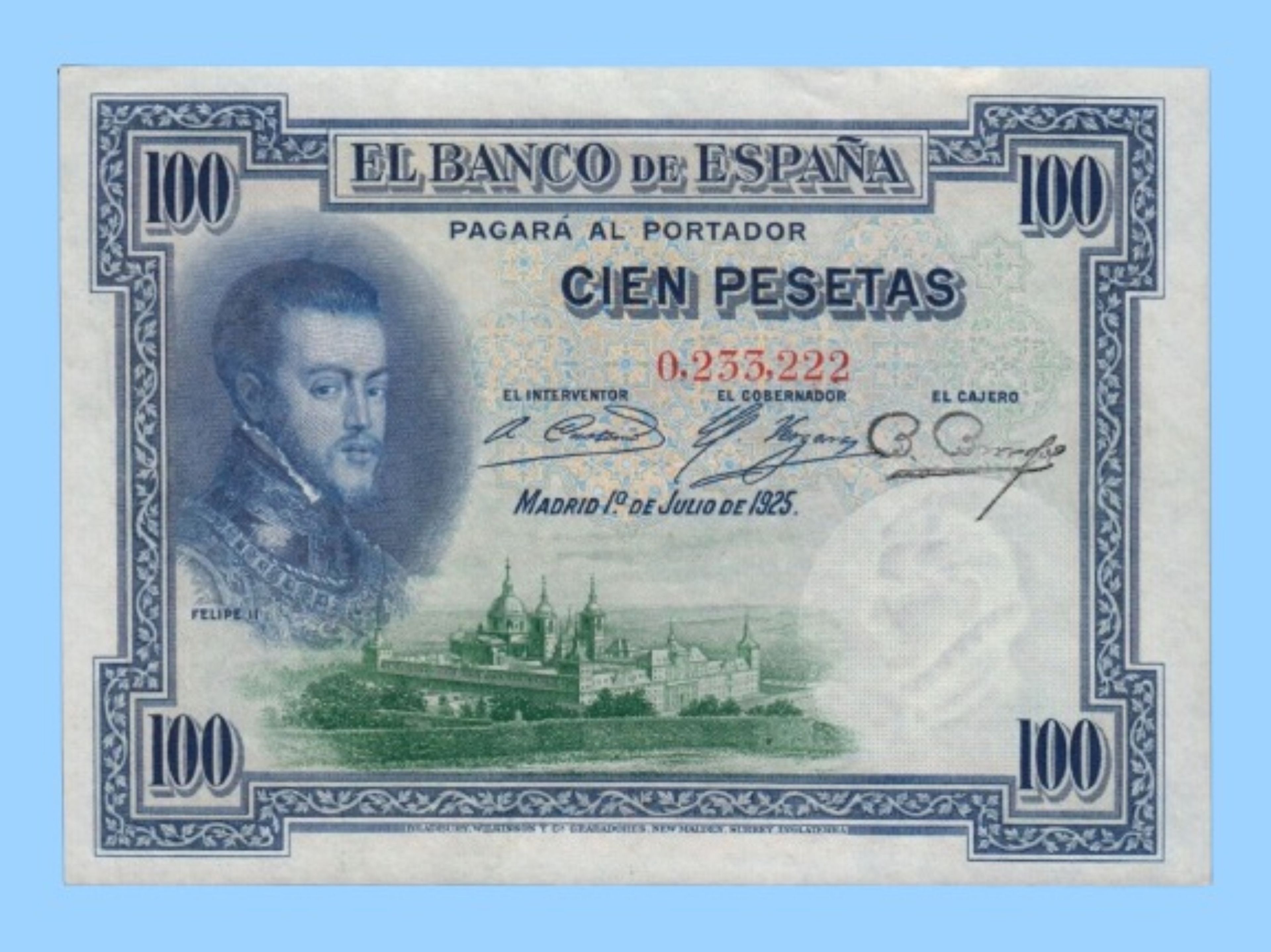 100 pesetas de 1925