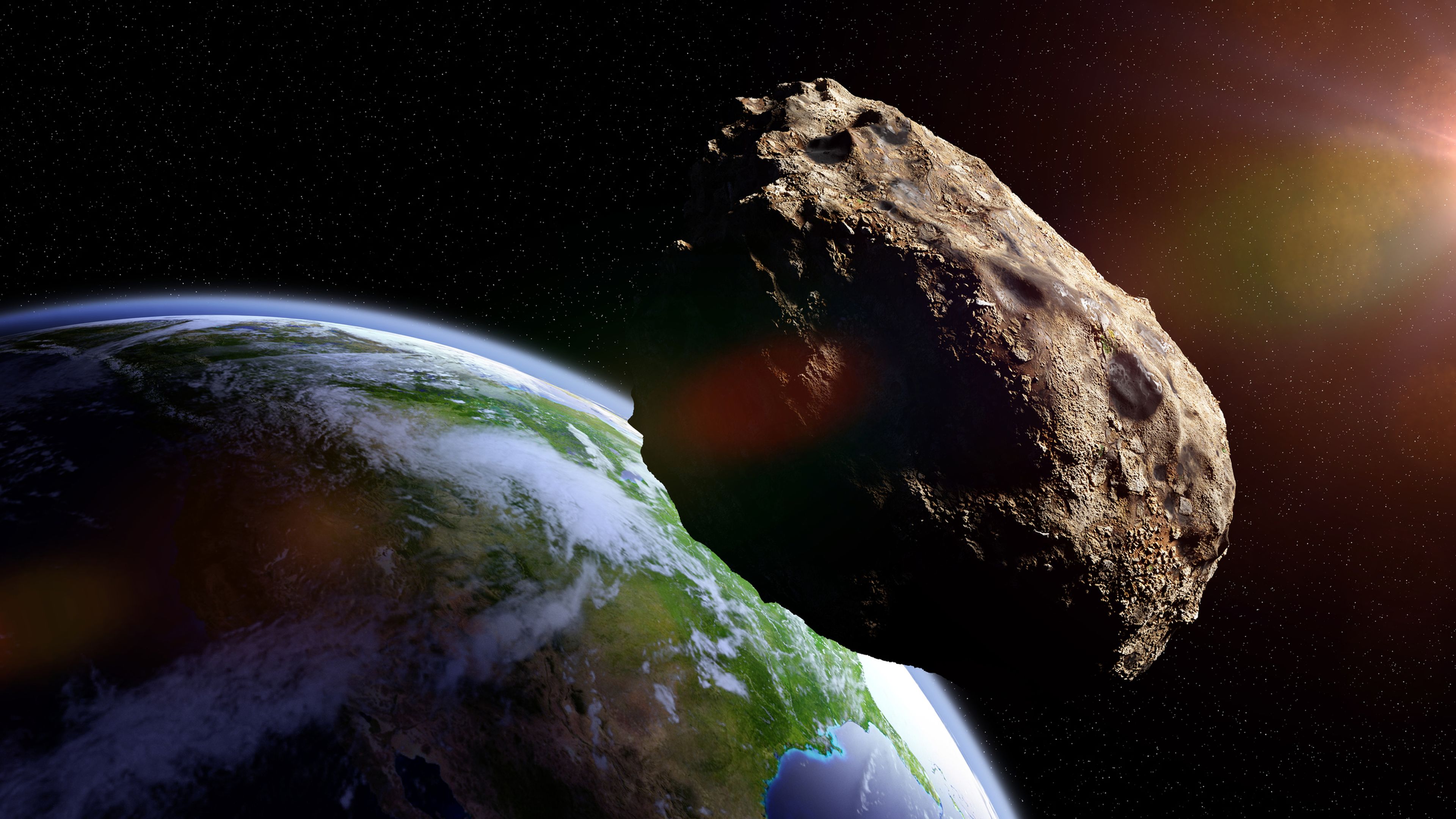 Asteroide dirigiéndose a la Tierra