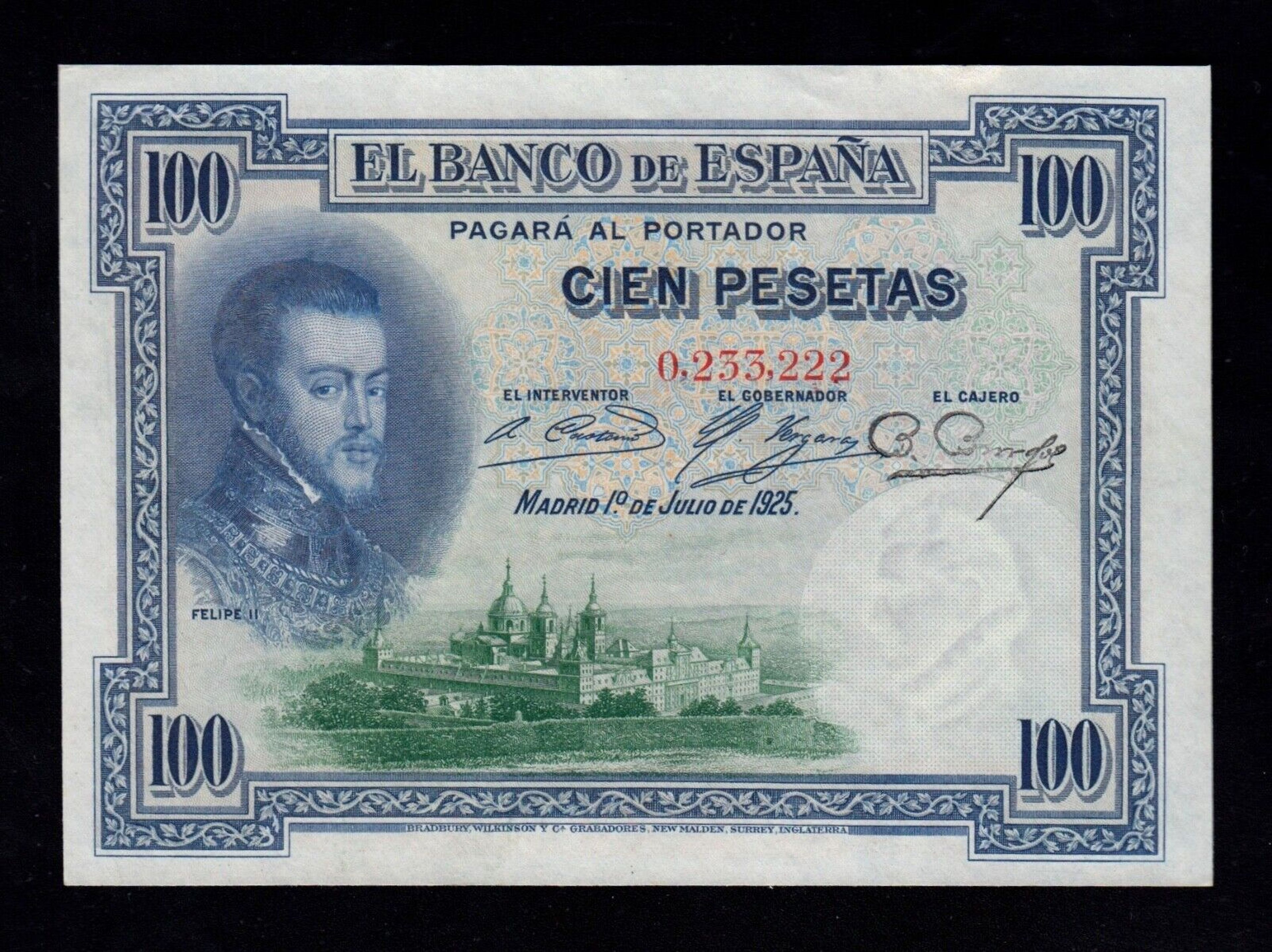 Billete de 100 pesetas de 1925
