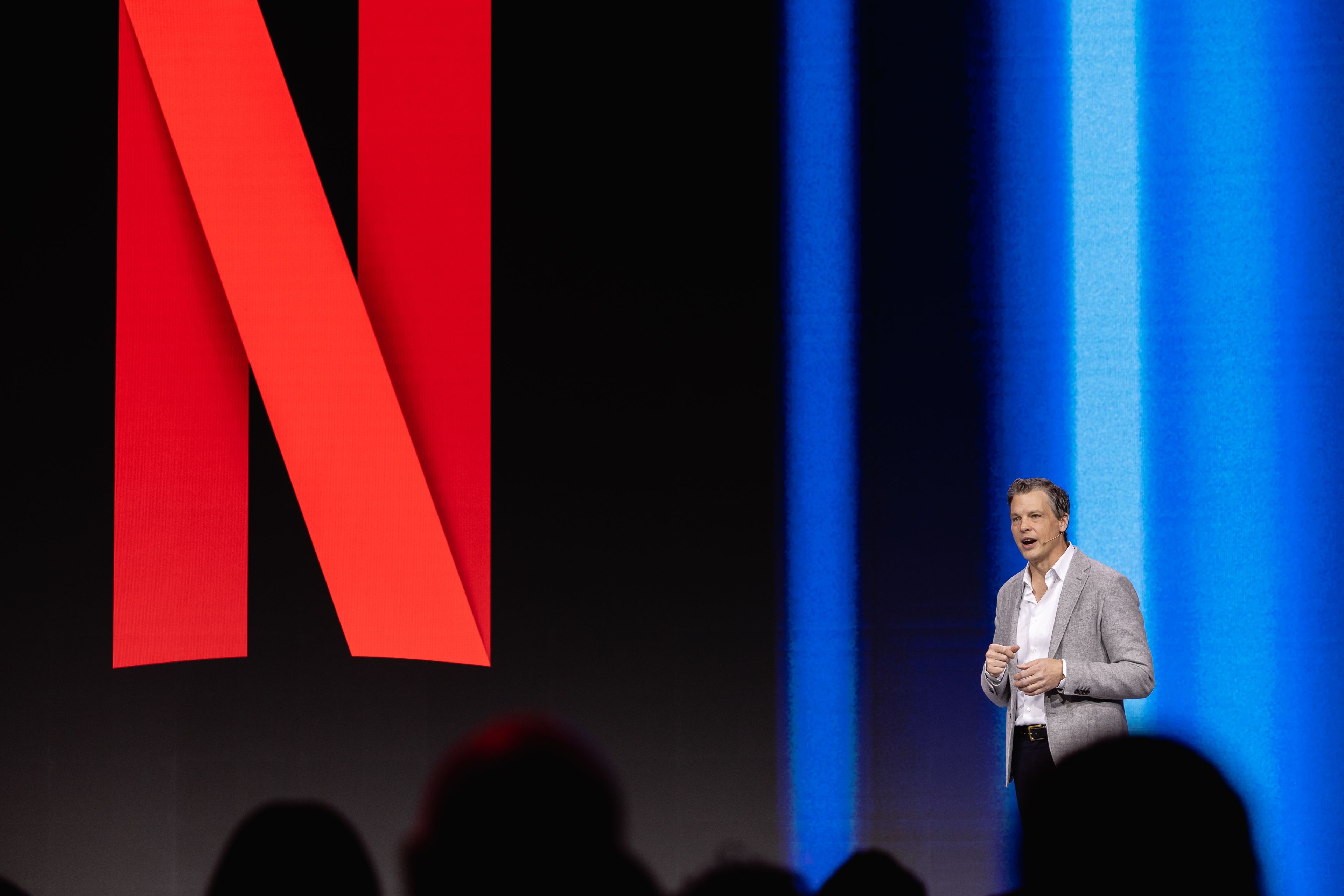 Greg Peters, co-CEO de Netflix, durante su intervención en el Mobile World Congress.