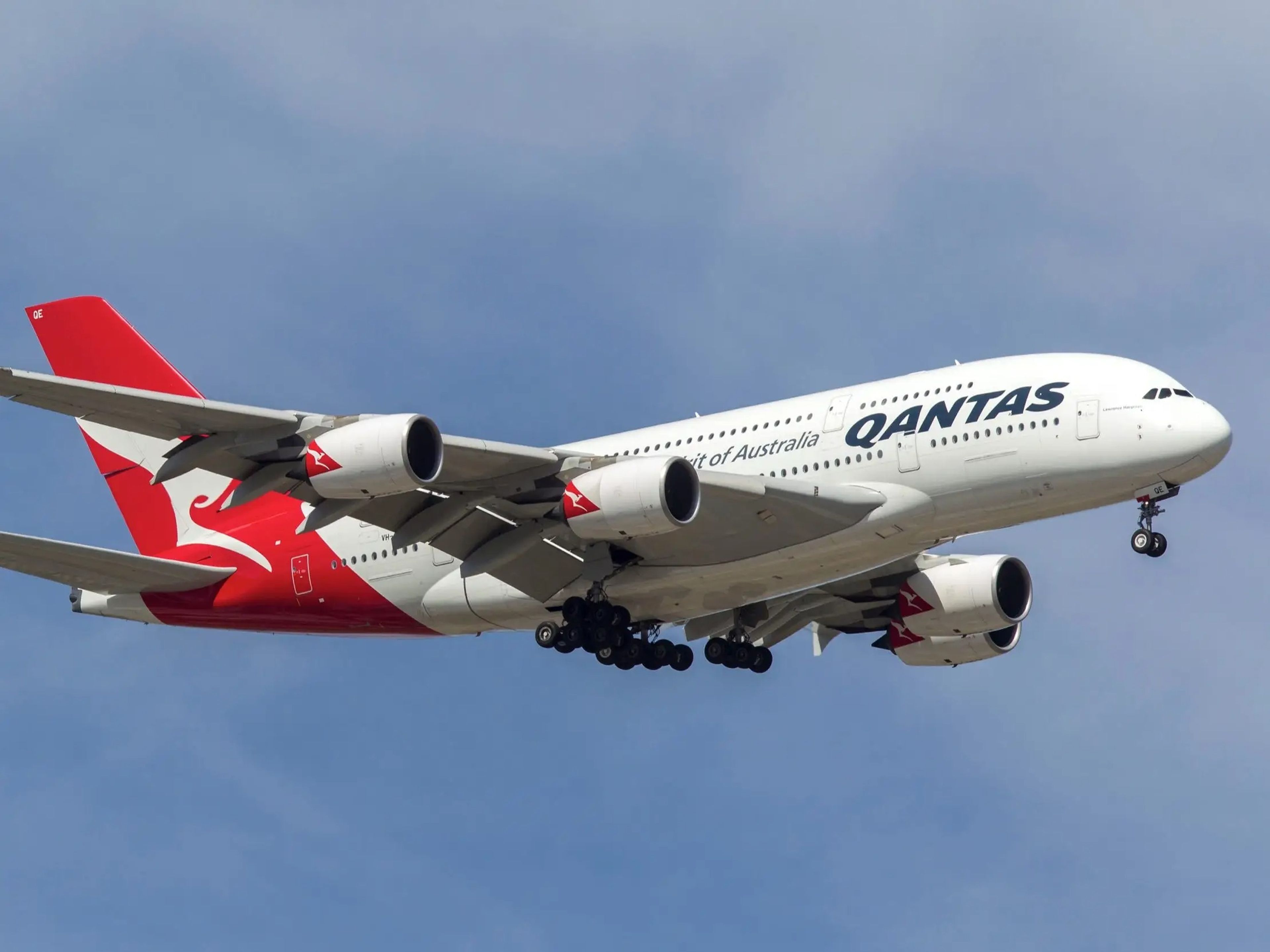Un Airbus A380 de Qantas.